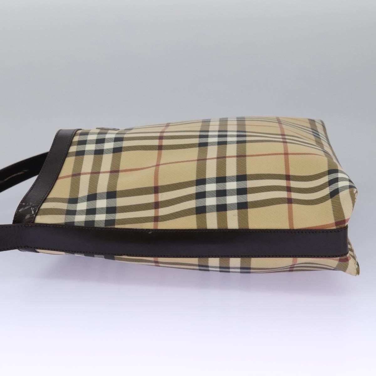 Burberry Nova Check Beige Canvas Shoulder Bag (Pre-Owned) Size ONE SIZE - 3 Thumbnail