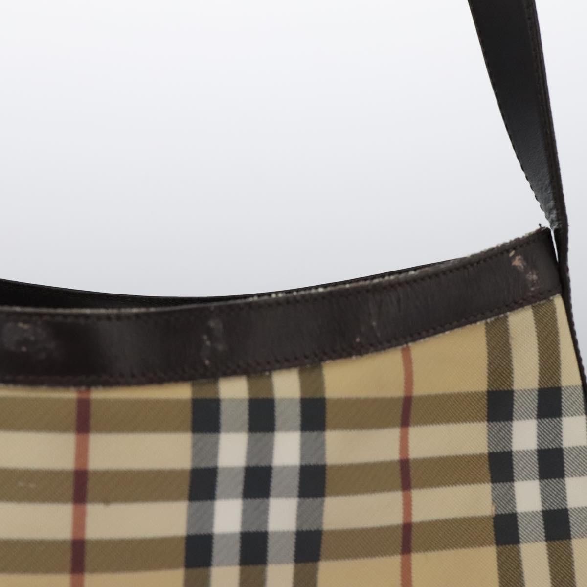 Burberry Nova Check Beige Canvas Shoulder Bag (Pre-Owned) Size ONE SIZE - 11 Thumbnail