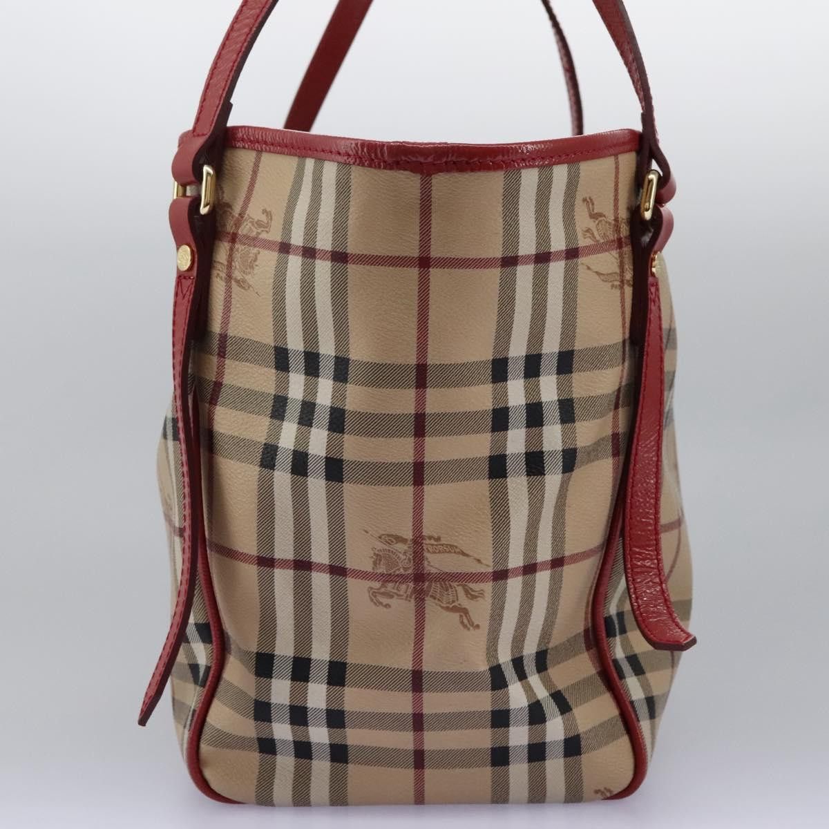 Burberry Haymarket Beige Canvas Tote Bag (Pre-Owned) Size ONE SIZE - 4 Thumbnail