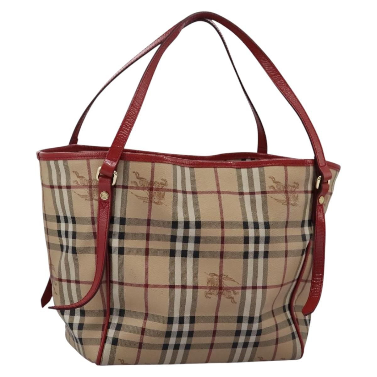 Burberry Haymarket Beige Canvas Tote Bag (Pre-Owned) Size ONE SIZE - 15 Thumbnail
