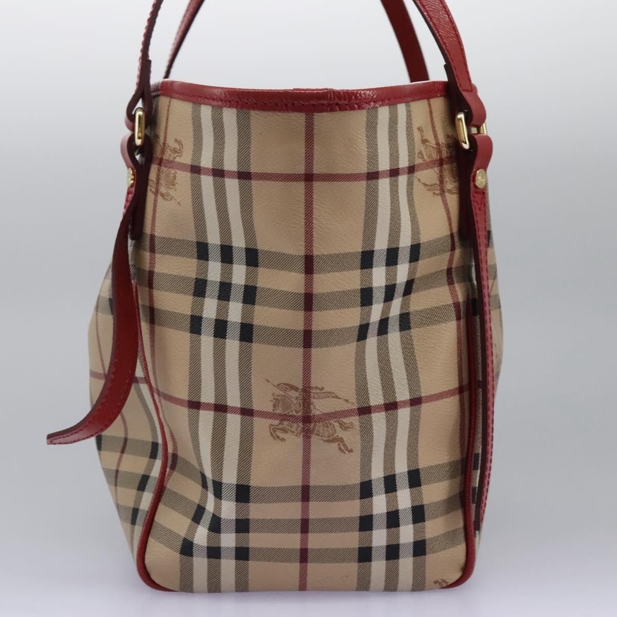 Burberry Haymarket Beige Canvas Tote Bag (Pre-Owned) Size ONE SIZE - 3 Thumbnail