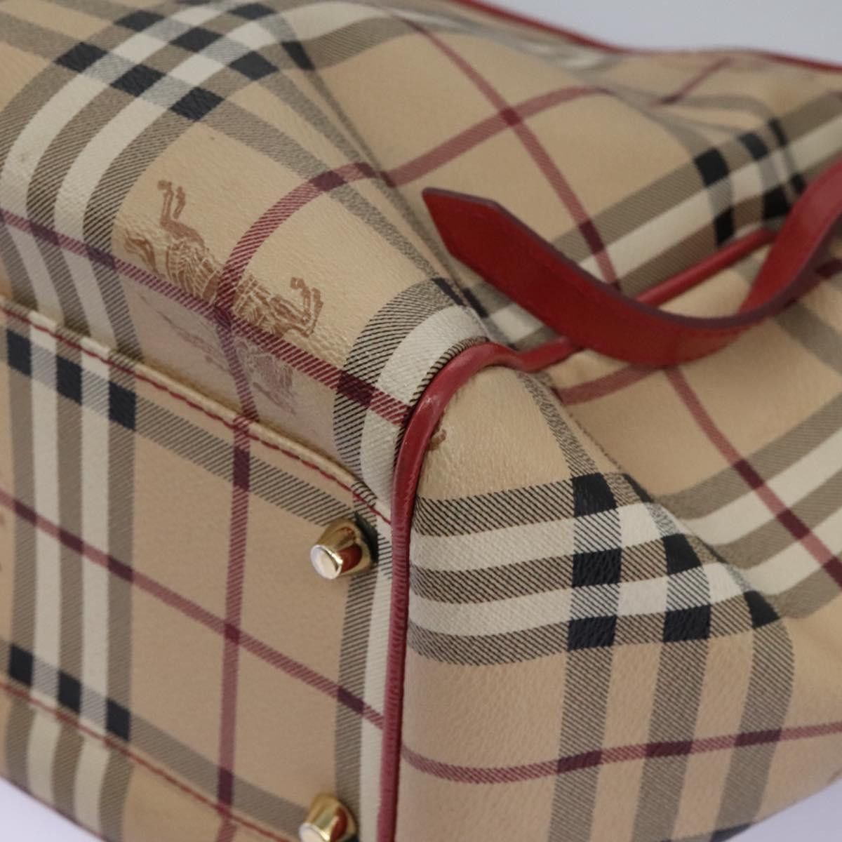 Burberry Haymarket Beige Canvas Tote Bag (Pre-Owned) Size ONE SIZE - 8 Thumbnail