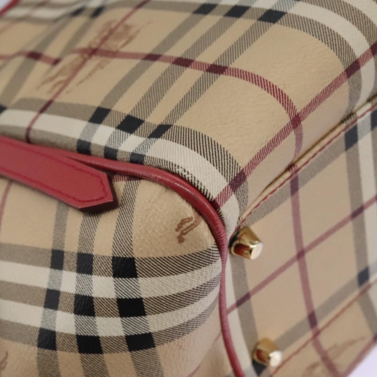 Burberry Haymarket Beige Canvas Tote Bag (Pre-Owned) Size ONE SIZE - 9 Thumbnail