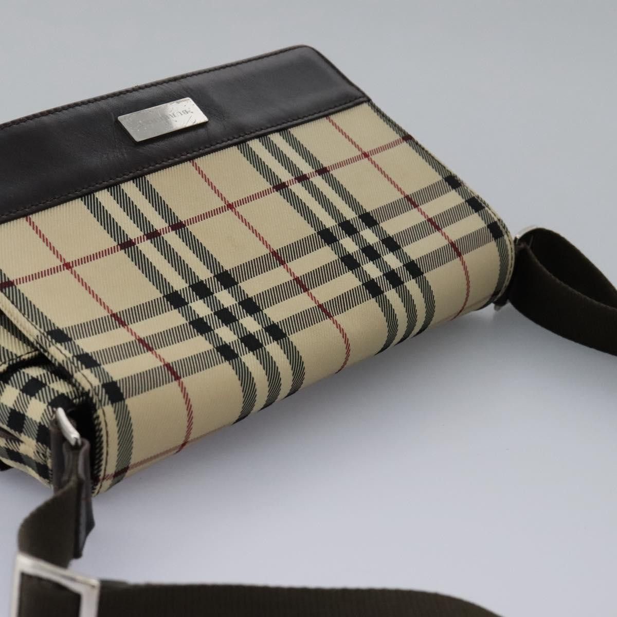 Burberry Nova Check Beige Canvas Shoulder Bag (Pre-Owned) Size ONE SIZE - 16 Thumbnail