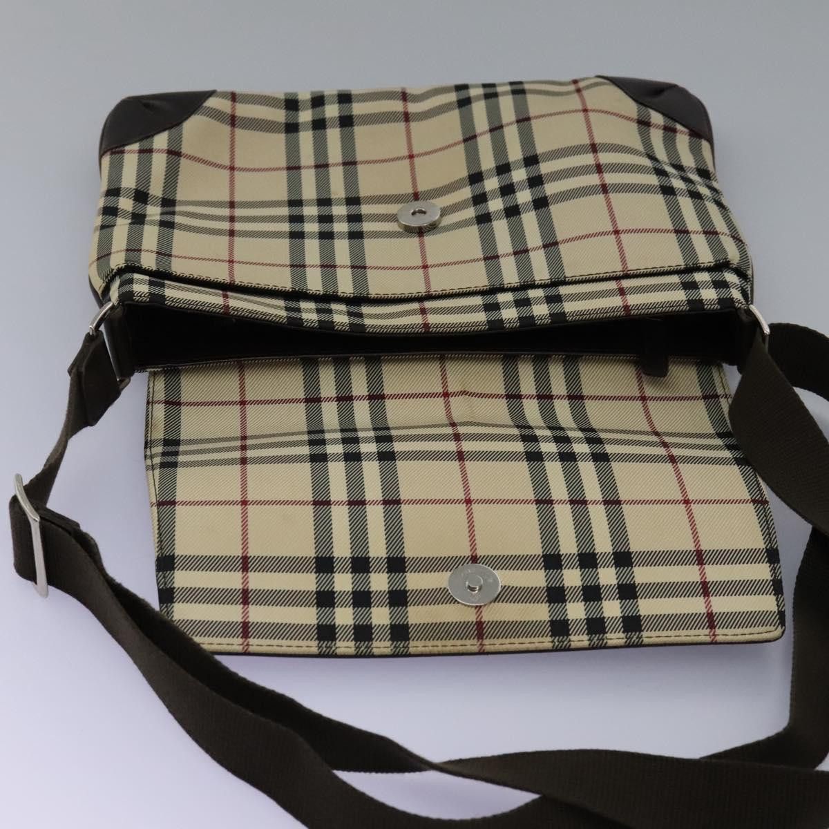 Burberry Nova Check Beige Canvas Shoulder Bag (Pre-Owned) Size ONE SIZE - 18 Thumbnail