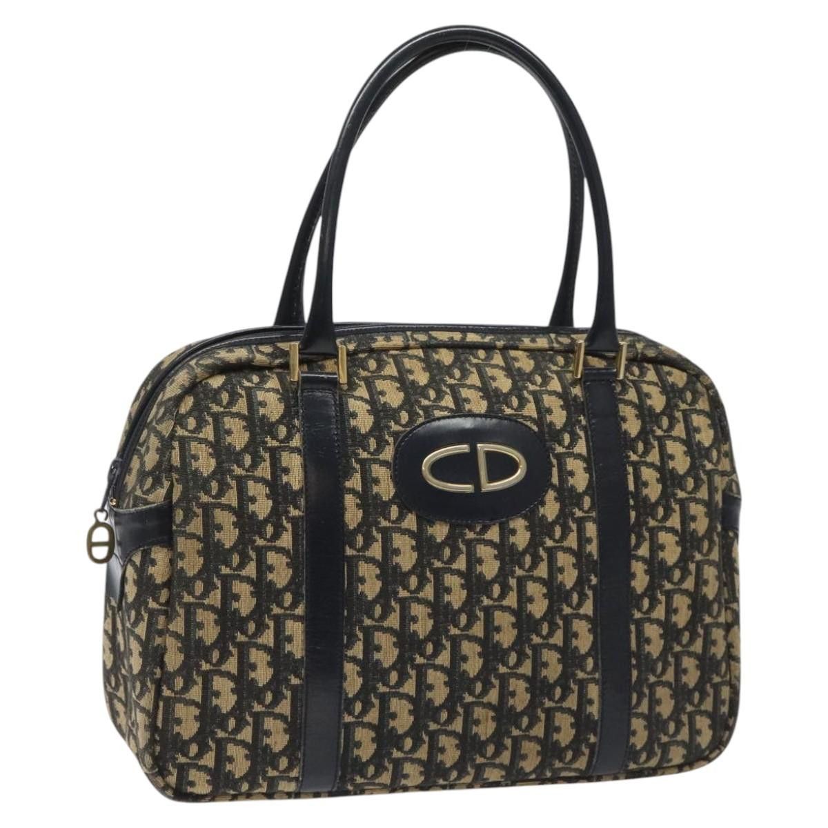 Dior Trotter Navy Canvas Handbag (Pre-Owned) Size ONE SIZE - 17 Thumbnail
