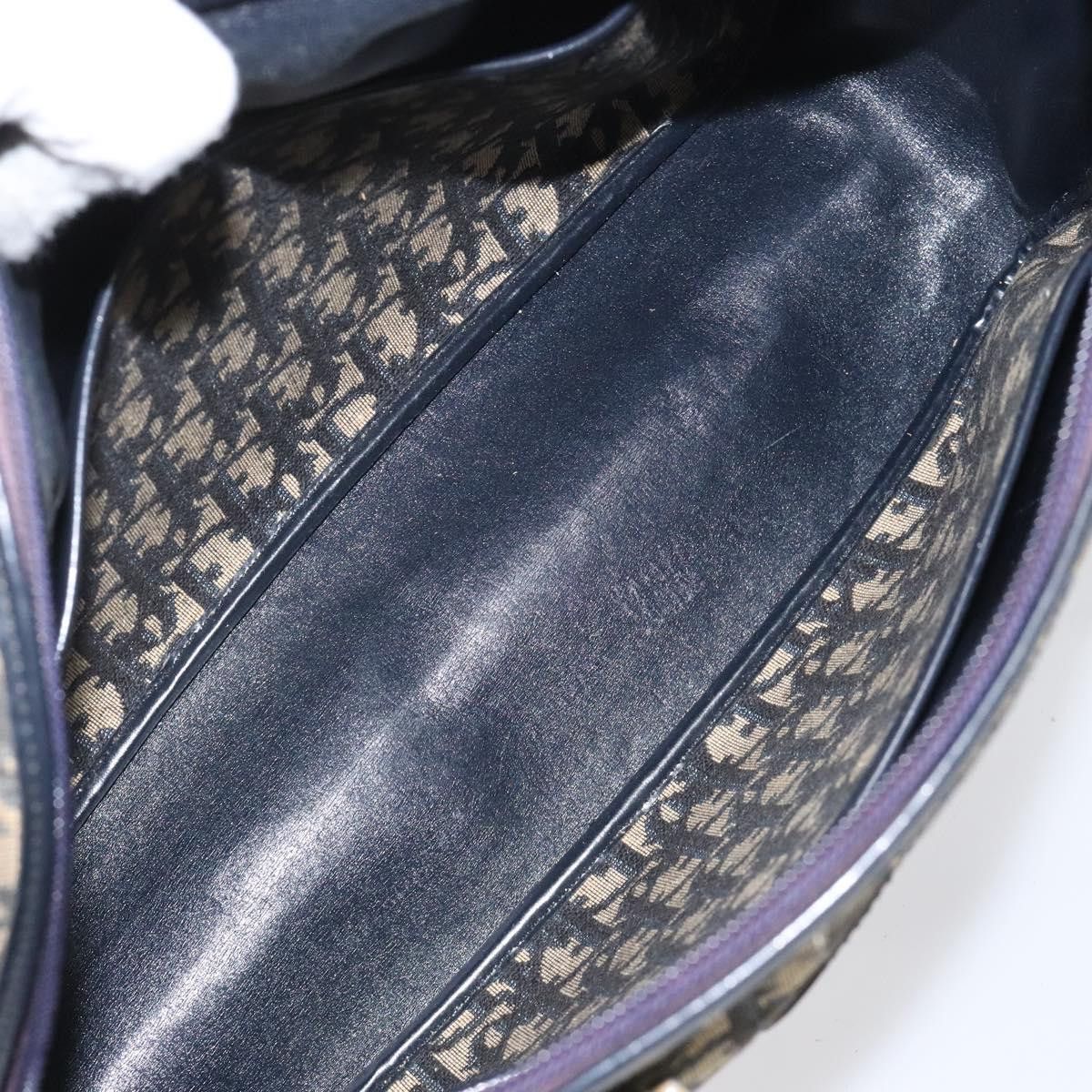 Dior Trotter Navy Canvas Handbag (Pre-Owned) Size ONE SIZE - 13 Thumbnail