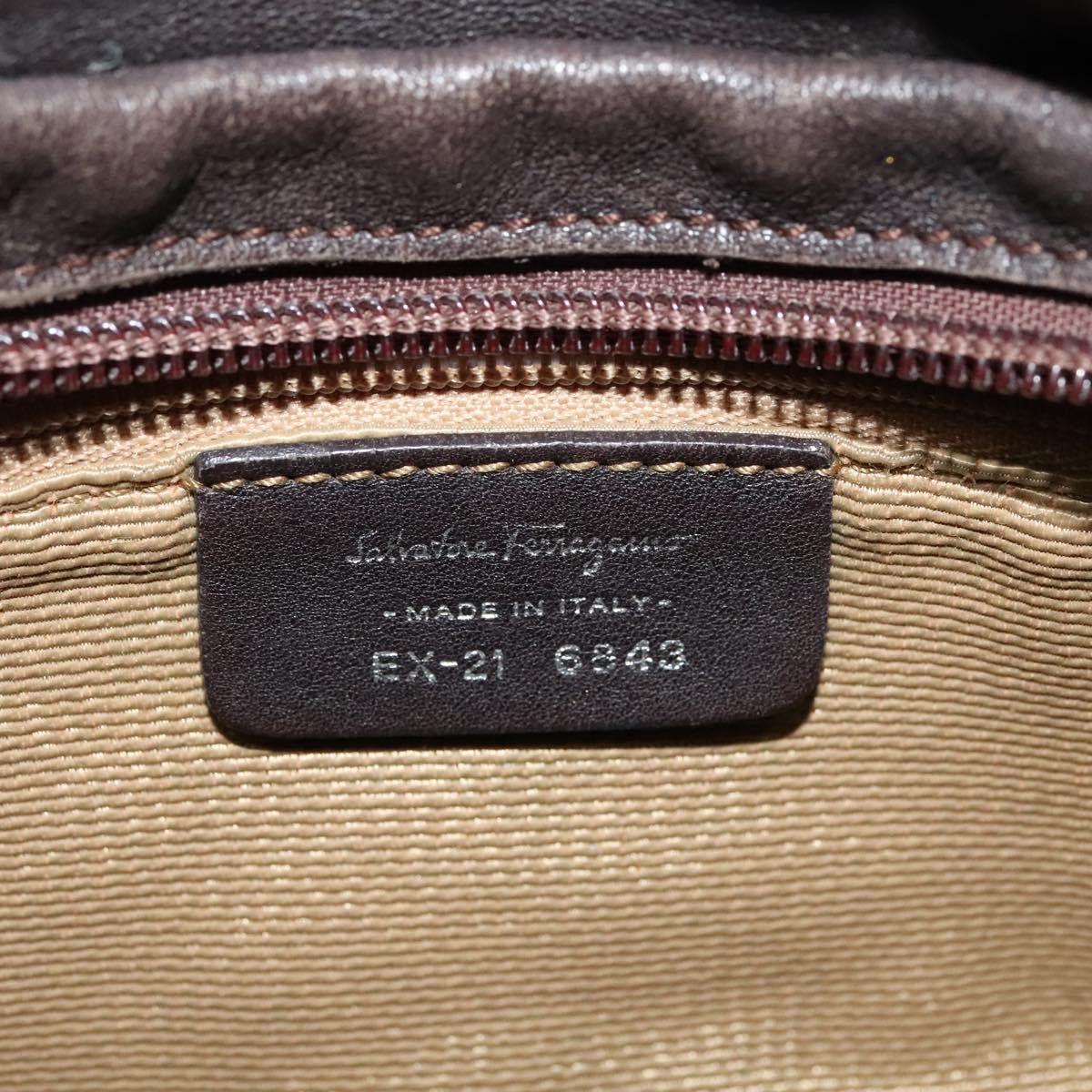 Salvatore Ferragamo Gancini Beige Canvas Shoulder Bag (Pre-Owned) Size ONE SIZE - 17 Thumbnail