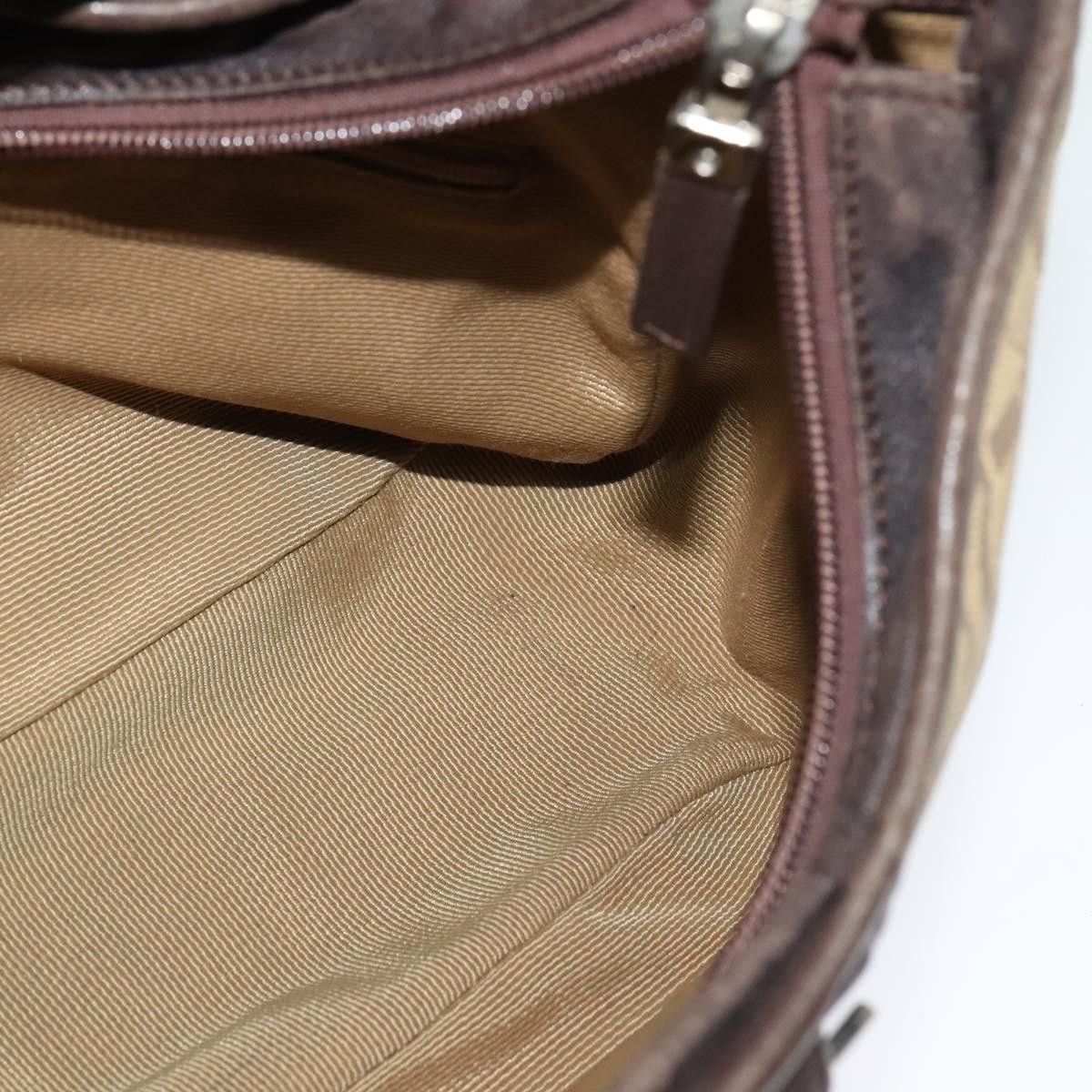 Salvatore Ferragamo Gancini Beige Canvas Shoulder Bag (Pre-Owned) Size ONE SIZE - 14 Thumbnail