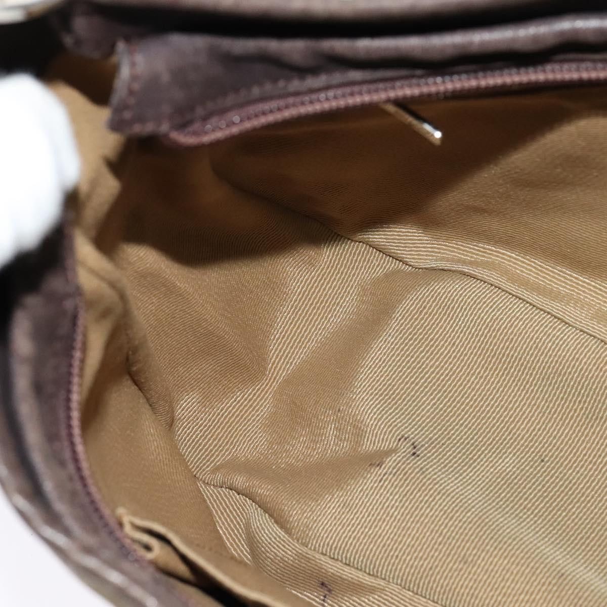 Salvatore Ferragamo Gancini Beige Canvas Shoulder Bag (Pre-Owned) Size ONE SIZE - 13 Thumbnail