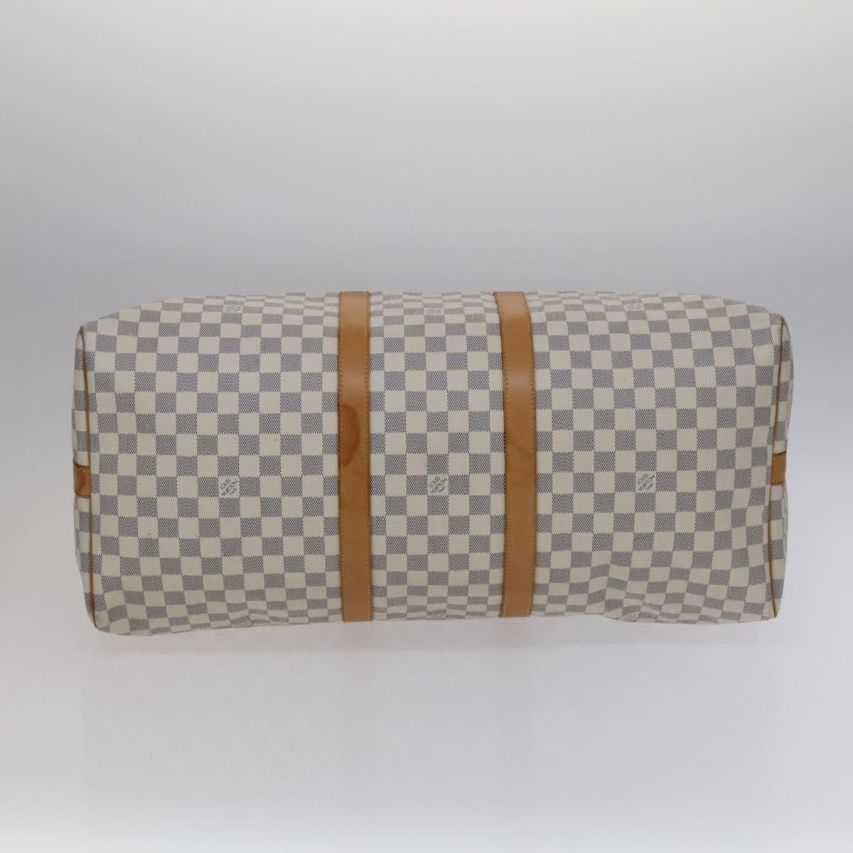 Louis Vuitton Keepall Bandouliere 55 White Canvas Travel Bag (Pre-Owned) Size ONE SIZE - 19 Thumbnail