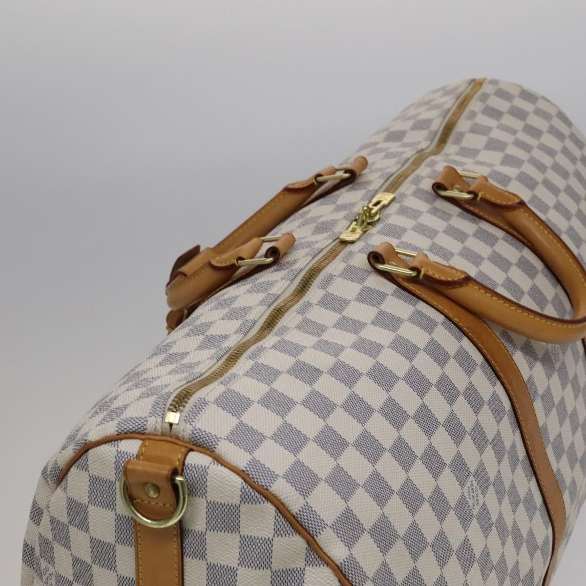 Louis Vuitton Keepall Bandouliere 55 White Canvas Travel Bag (Pre-Owned) Size ONE SIZE - 17 Thumbnail