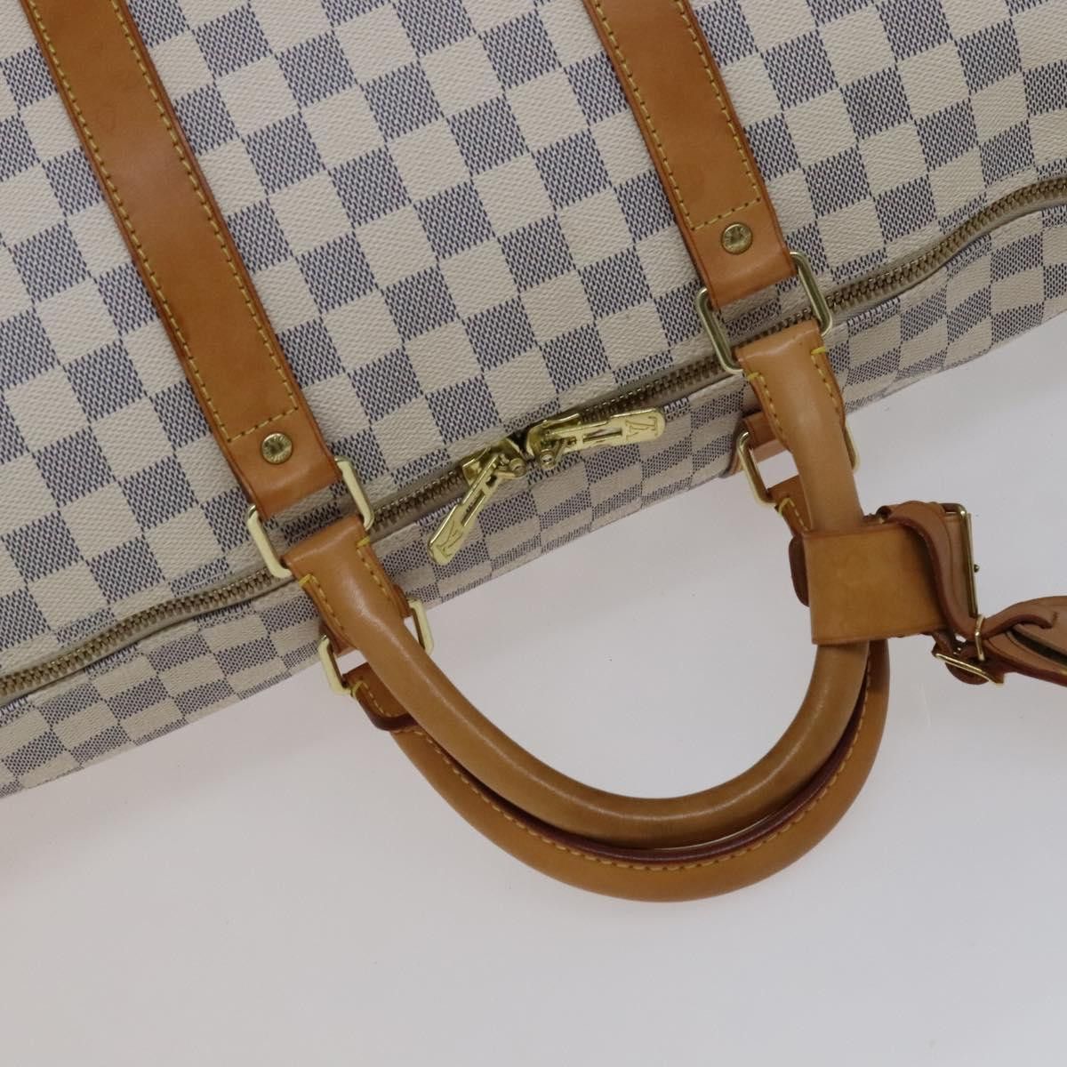 Louis Vuitton Keepall Bandouliere 55 White Canvas Travel Bag (Pre-Owned) Size ONE SIZE - 5 Thumbnail