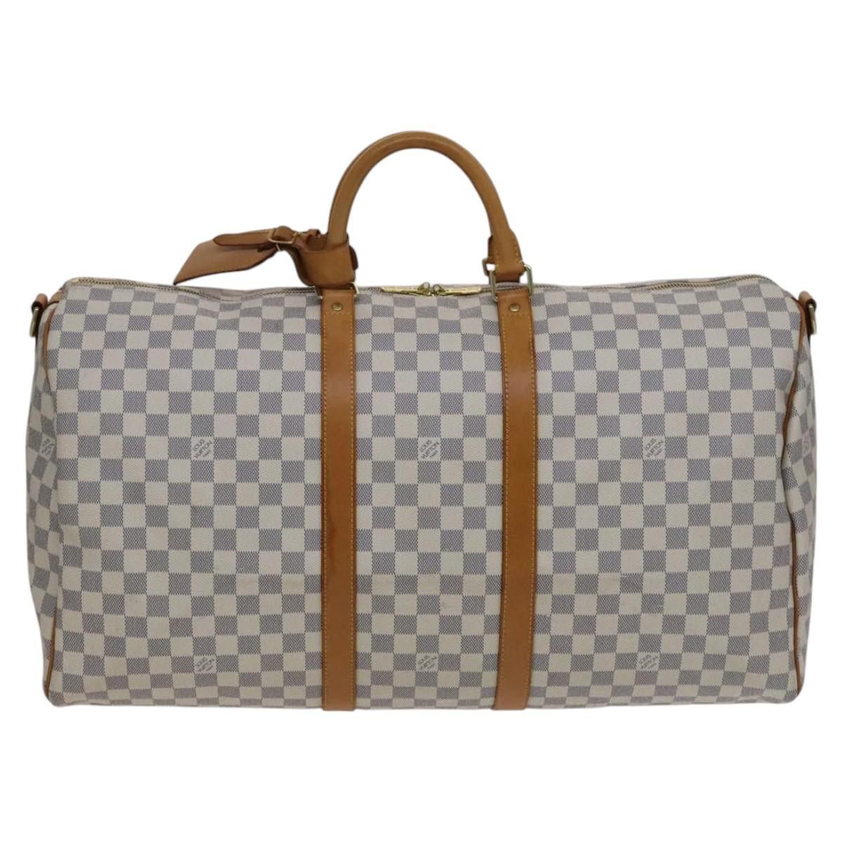 Louis Vuitton Keepall Bandouliere 55 White Canvas Travel Bag (Pre-Owned) Size ONE SIZE - 16 Thumbnail