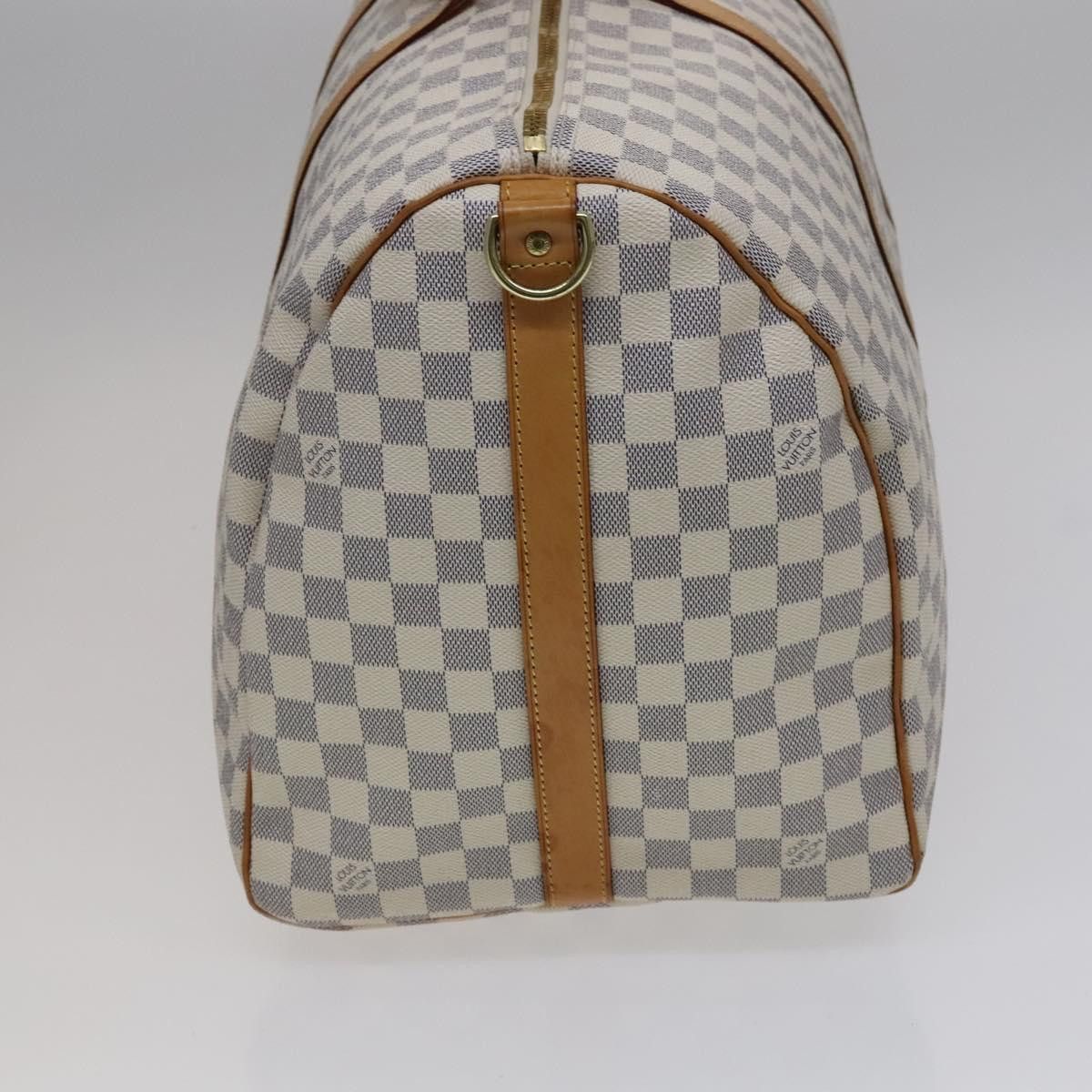 Louis Vuitton Keepall Bandouliere 55 White Canvas Travel Bag (Pre-Owned) Size ONE SIZE - 3 Thumbnail