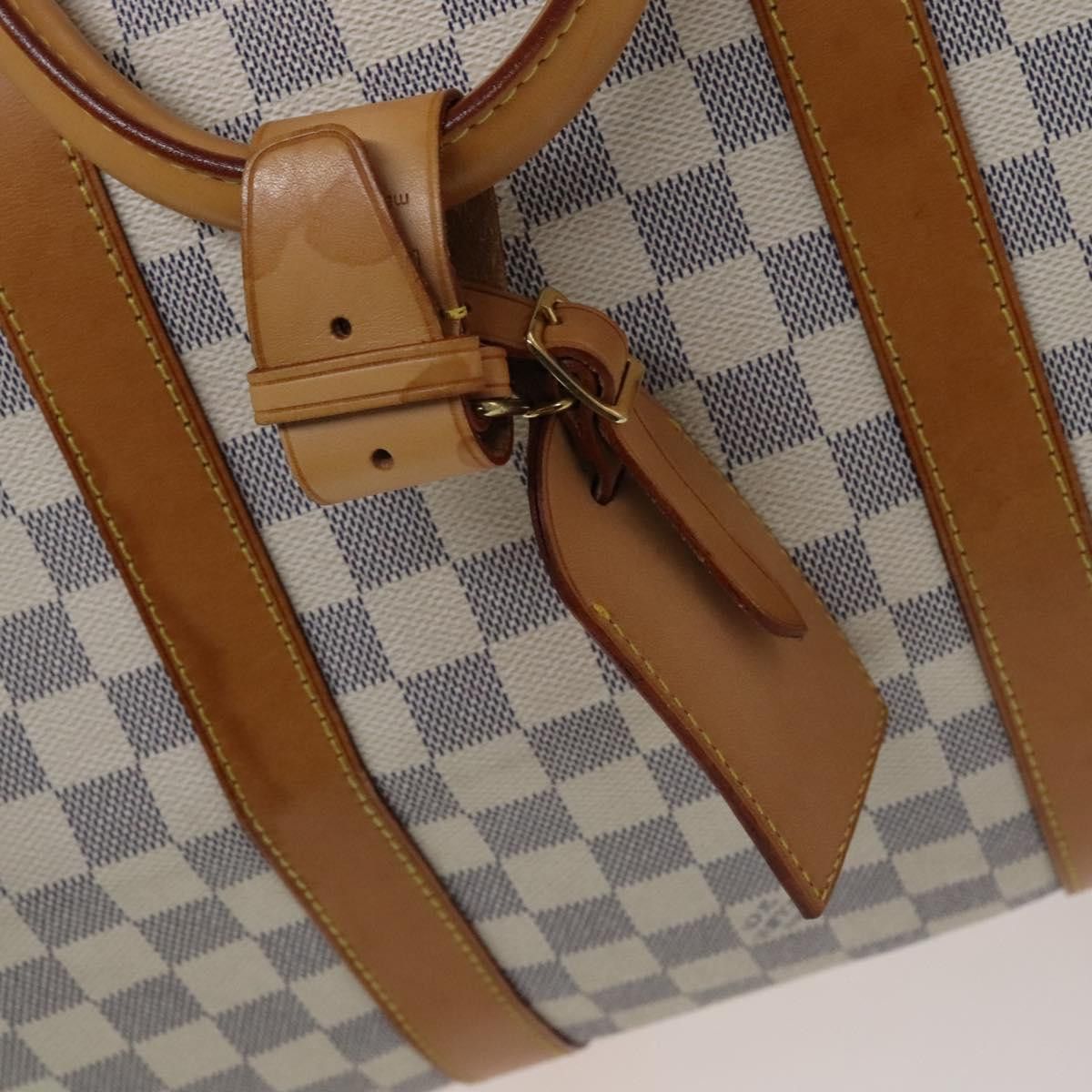 Louis Vuitton Keepall Bandouliere 55 White Canvas Travel Bag (Pre-Owned) Size ONE SIZE - 14 Thumbnail