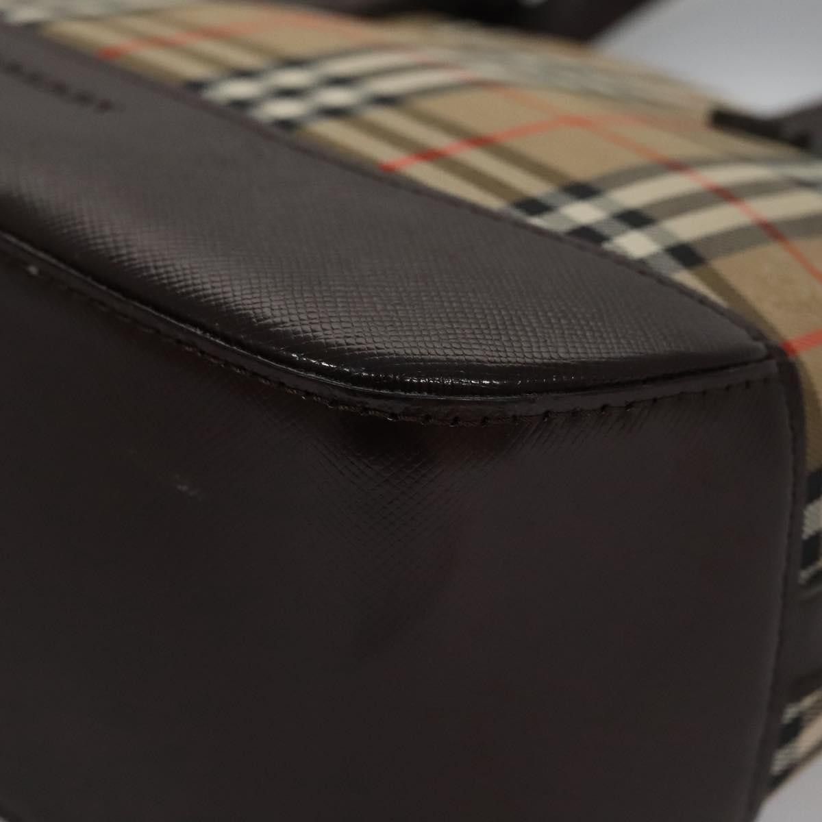 Burberry Nova Check Beige Canvas Handbag (Pre-Owned) Size ONE SIZE - 10 Thumbnail