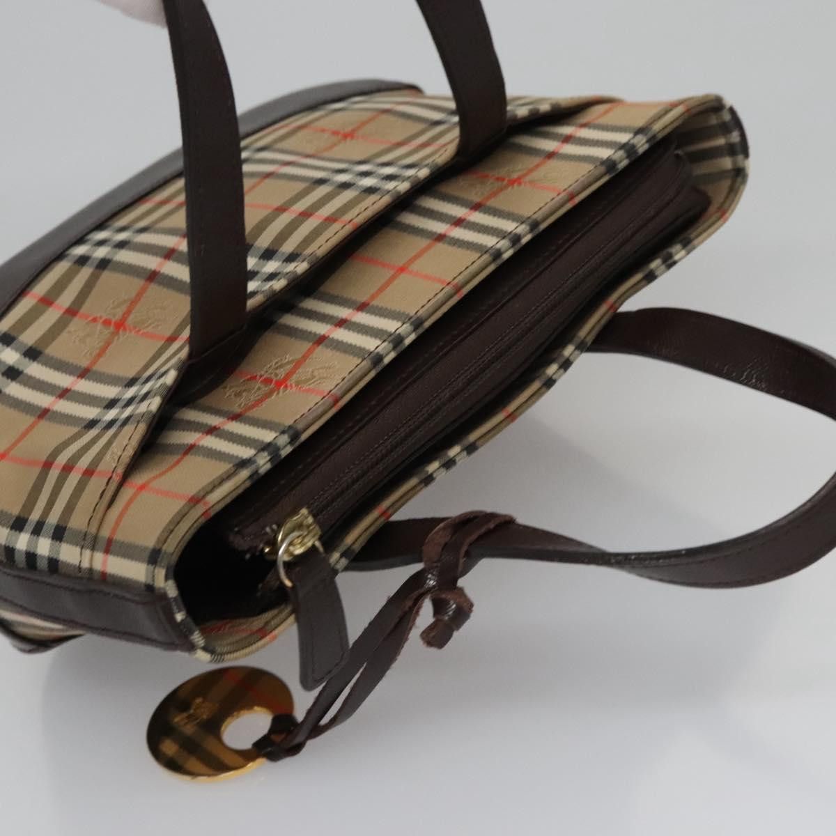 Burberry Nova Check Beige Canvas Handbag (Pre-Owned) Size ONE SIZE - 16 Thumbnail