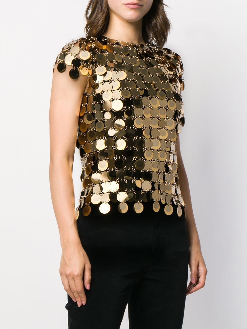 Paco Rabanne TOP SHORT SLEEVE SWEATER Size S / US 4 / IT 40 - 6 Thumbnail