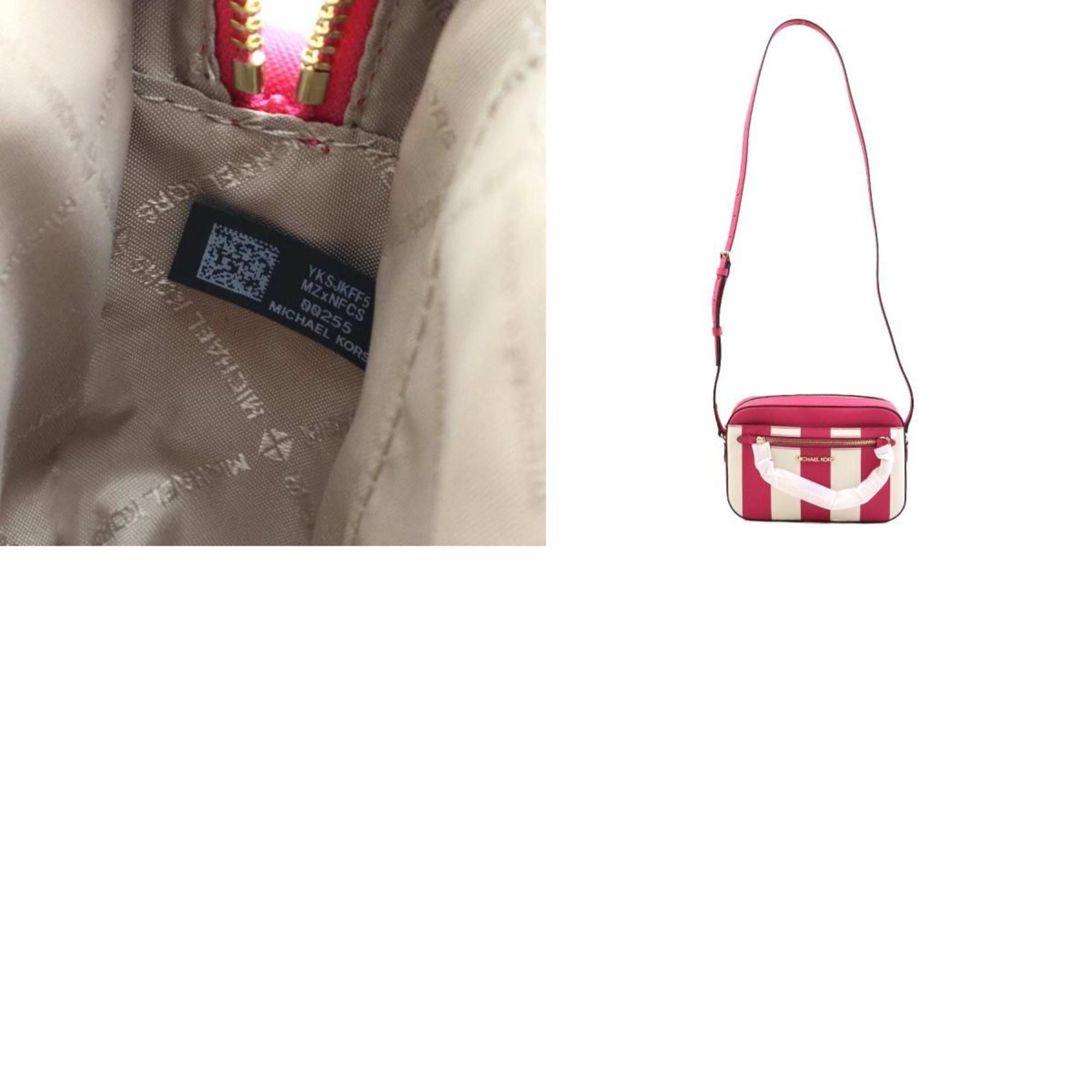 Michael Kors Michael Kors Shoulder Bag Leather Pink x White Women's r10407k Size ONE SIZE - 5 Thumbnail