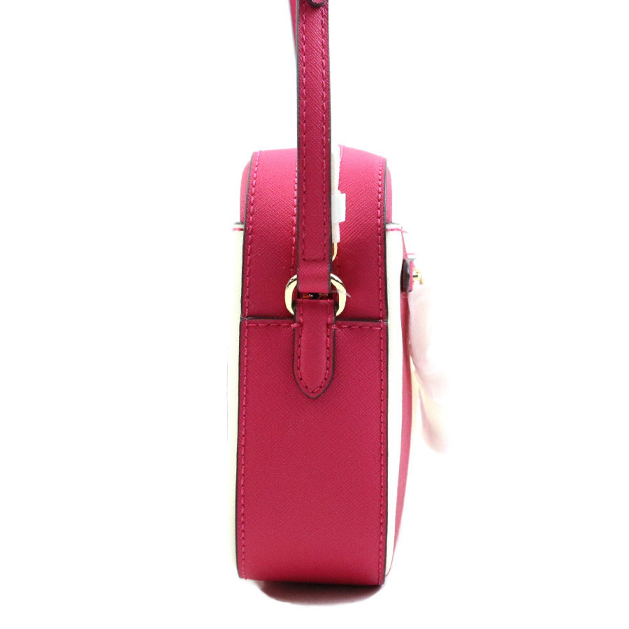 Michael Kors Michael Kors Shoulder Bag Leather Pink x White Women's r10407k Size ONE SIZE - 2 Thumbnail