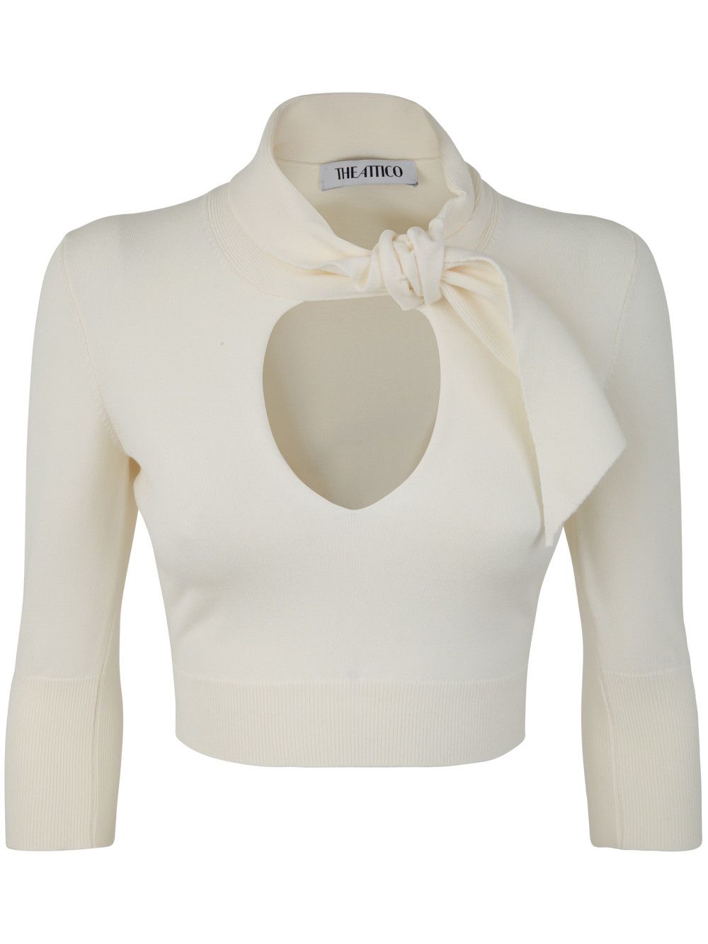 The Attico CATLIN STRETCH VISCOSE KNIT SWEATER Size M / US 6-8 / IT 42-44 - 7 Thumbnail