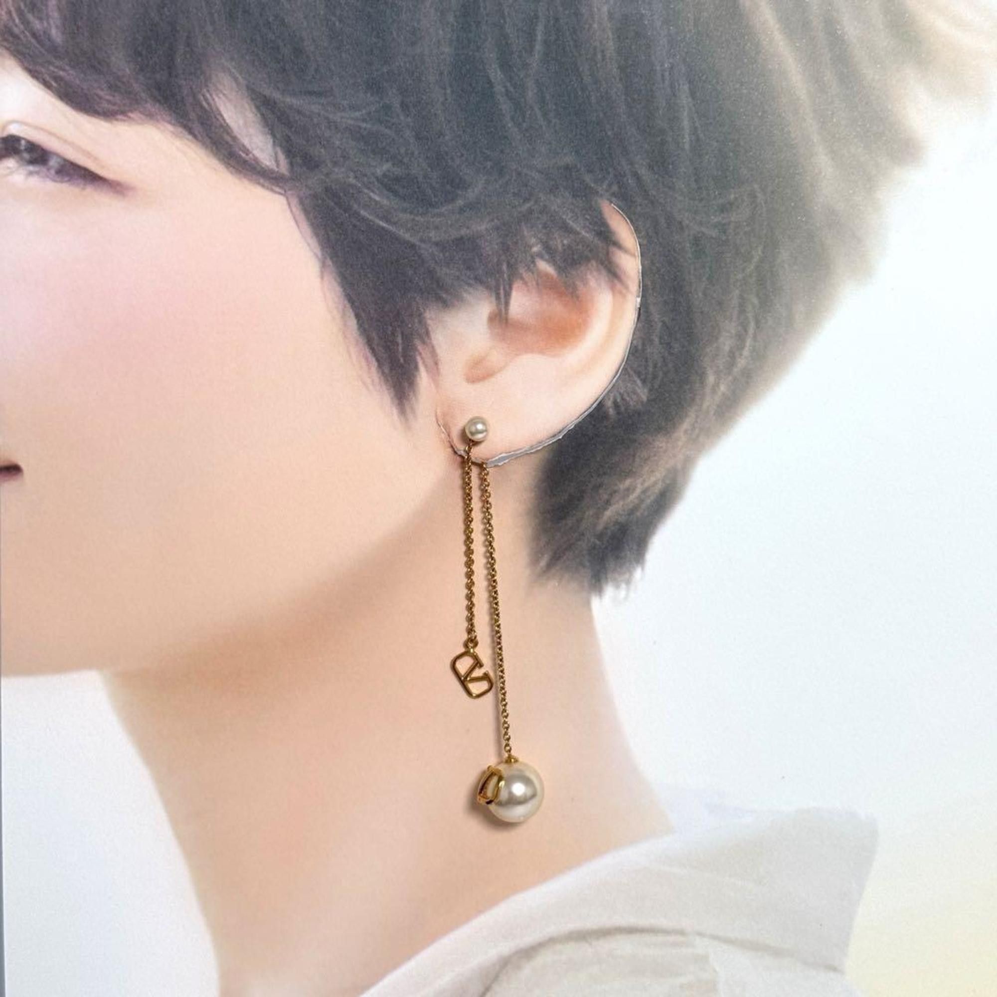 Valentino Valentino Garavani V logo earring Size ONE SIZE - 10 Thumbnail