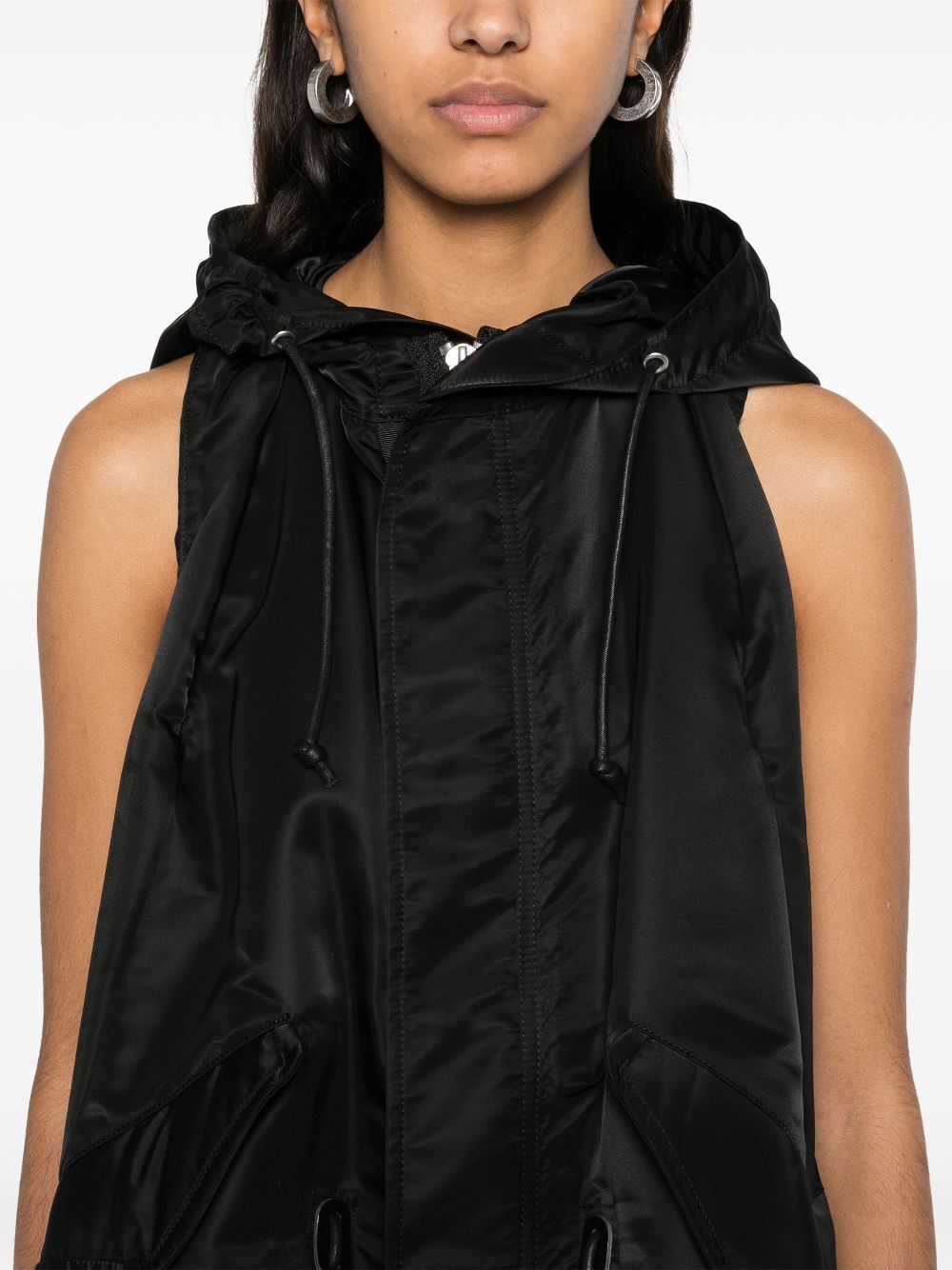 Sacai NYLON TWILL HOODIE VEST Size S / US 4 / IT 40 - 7 Thumbnail