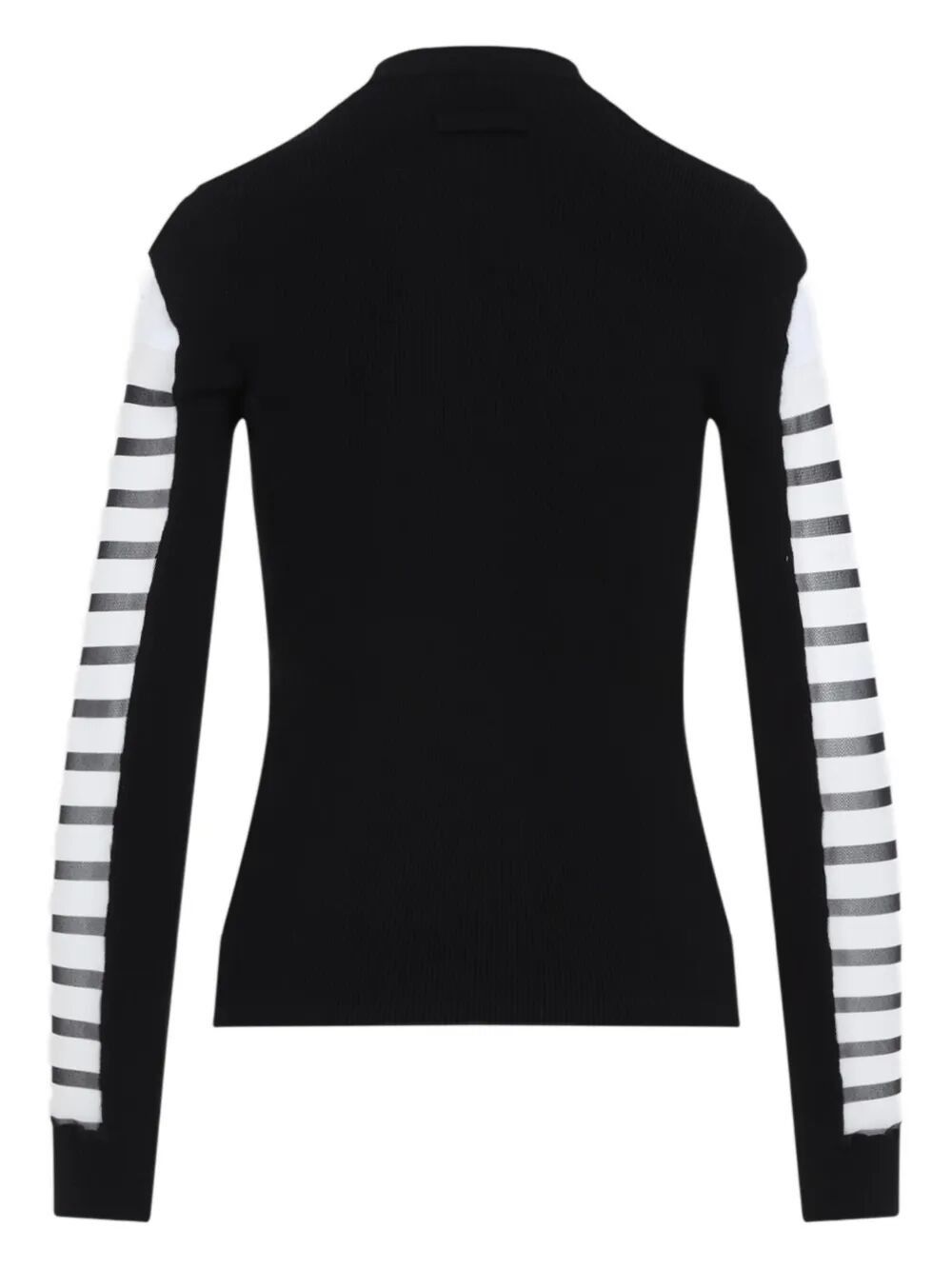 Jean Paul Gaultier MIX MESH AND KNIT LONG SLEEVES PULLOVER PRINTED "MARINIERE" Size M / US 6-8 / IT 42-44 - 3 Thumbnail