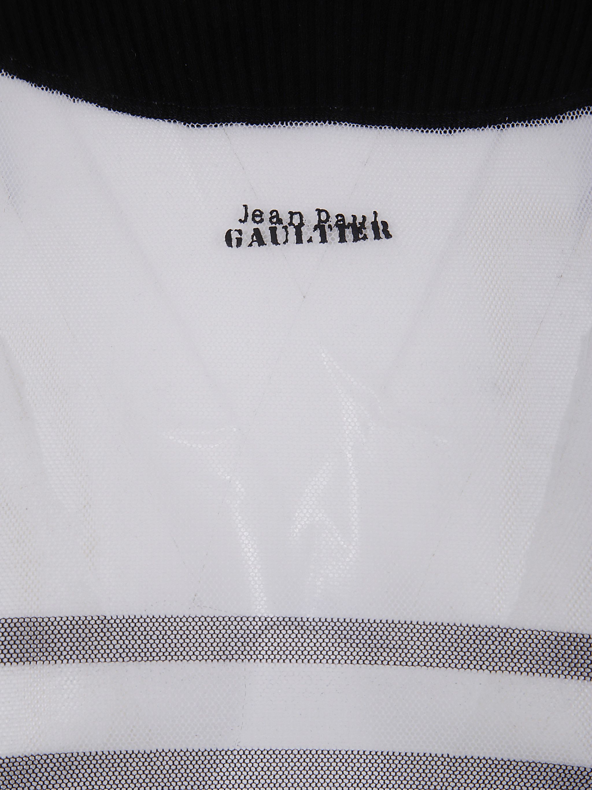 Jean Paul Gaultier MIX MESH AND KNIT LONG SLEEVES PULLOVER PRINTED "MARINIERE" Size S / US 4 / IT 40 - 6 Thumbnail