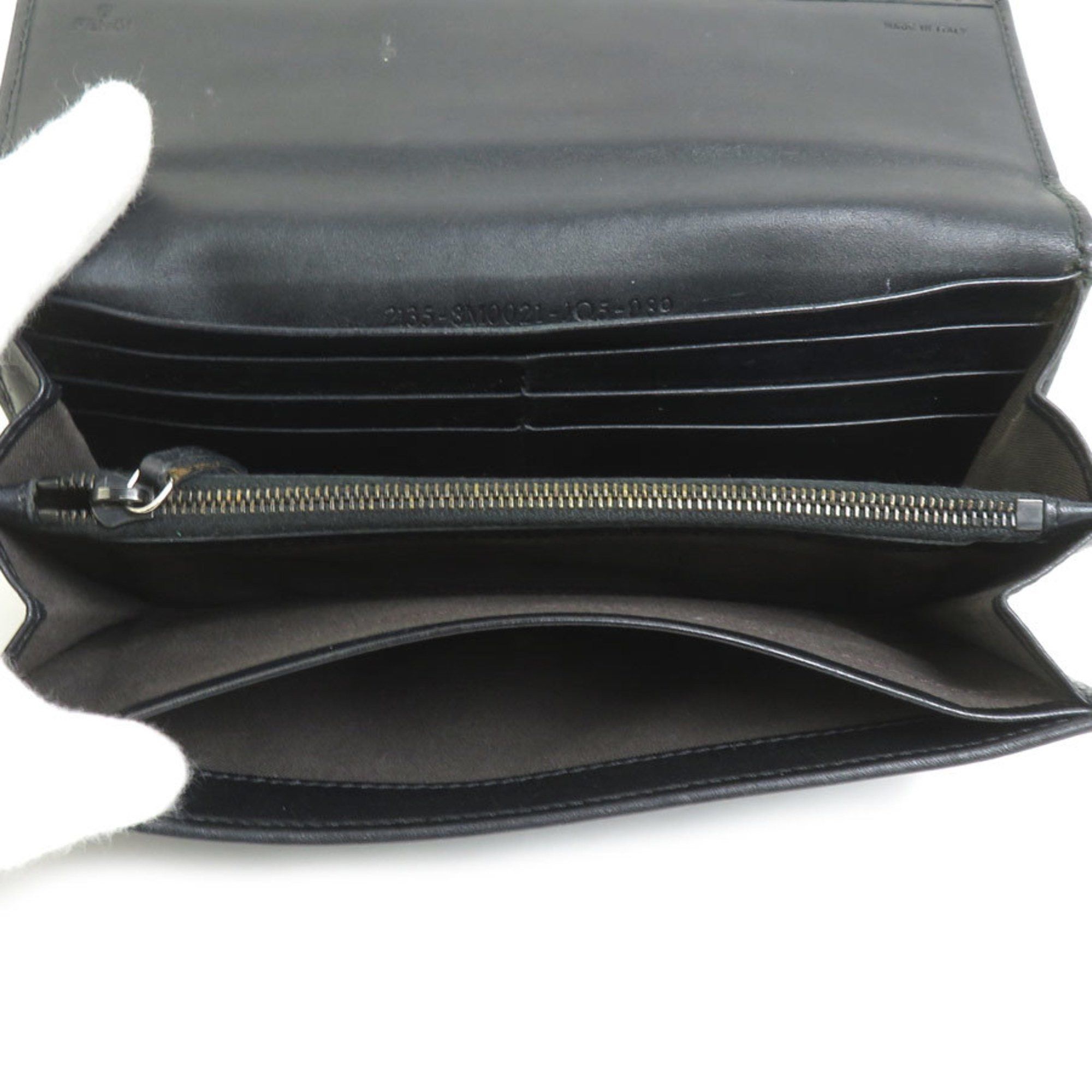 Fendi FENDI Long Wallet Zucchino Canvas Leather Black Women's 2135-8M0021 e60061f Size ONE SIZE - 3 Thumbnail