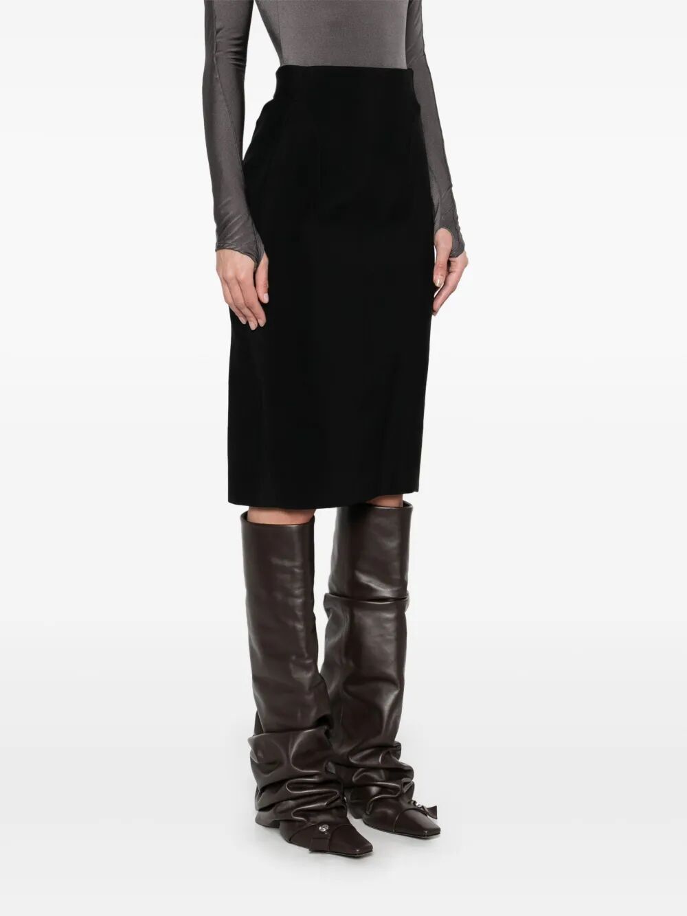 Mugler PENCIL MIDI SKIRT Size 28" / US 6 / IT 42 - 2 Thumbnail