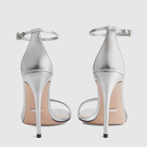Gucci Gucci Double G Metallic Heeled Sandals SIZE 38 Size ONE SIZE - 2 Thumbnail