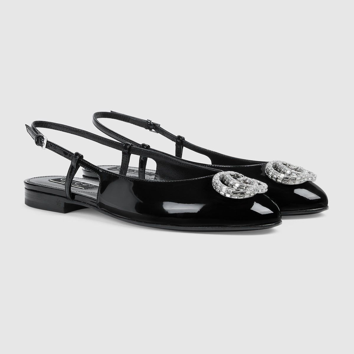 Gucci Gucci Crystal Double G Ballerina Flats SIZE 36 Size ONE SIZE - 2 Thumbnail