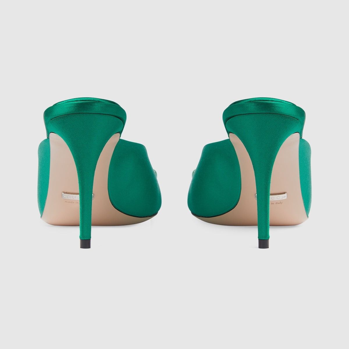 Gucci Gucci Crystal Horsebit Mid Heel Slide Sandals SIZE 36 Size ONE SIZE - 3 Thumbnail