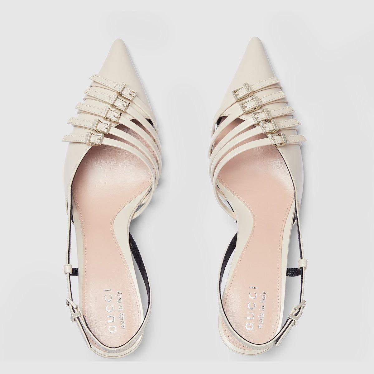 Gucci Gucci Regent Leather Buckles Slingback Pumps SIZE 40.5 Size ONE SIZE - 3 Thumbnail