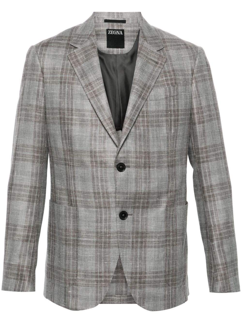 Ermenegildo Zegna WOOL AND SILK BLEND JACKET Size US L / EU 52-54 / 3 - 4 Thumbnail