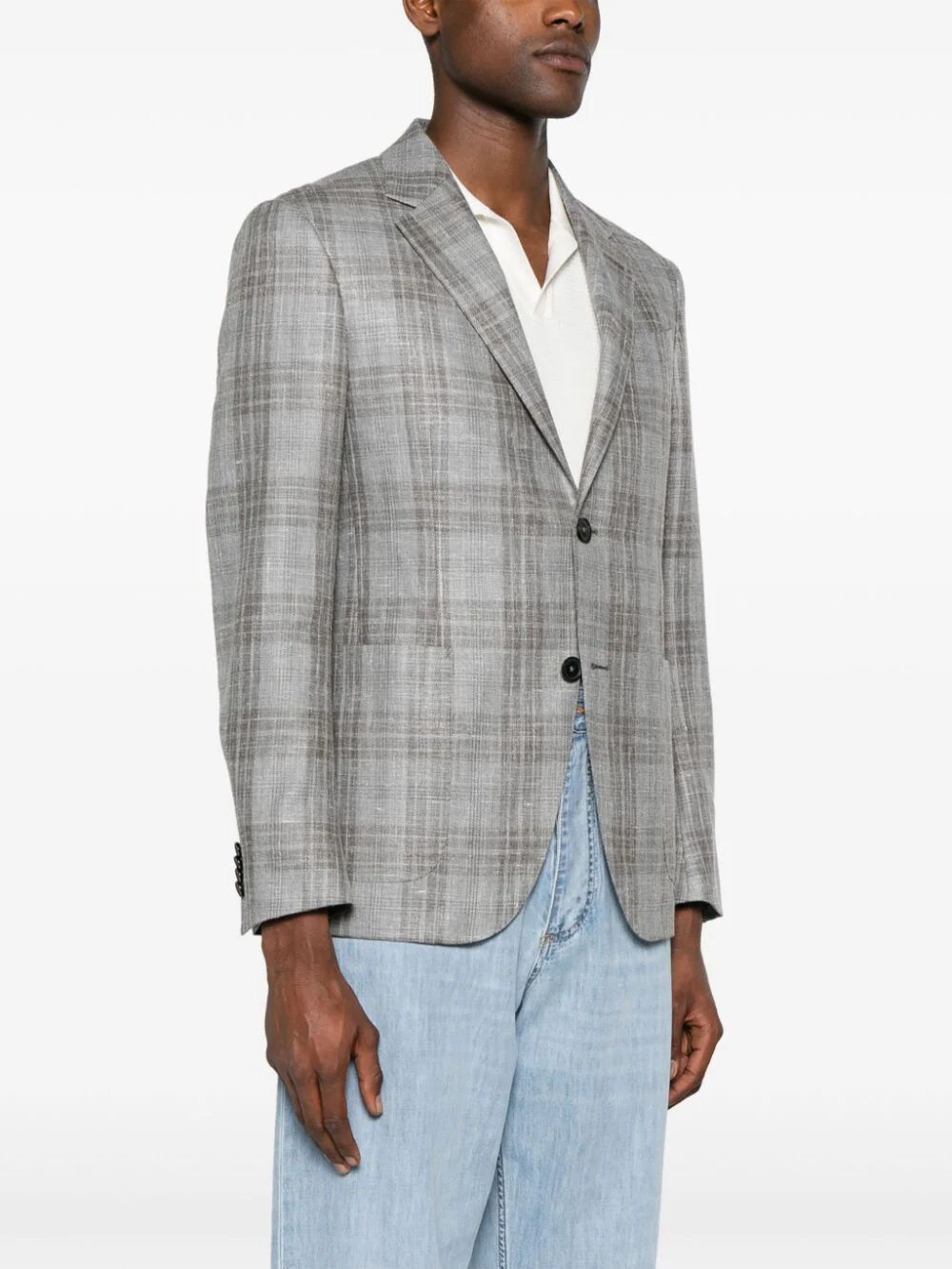 Ermenegildo Zegna WOOL AND SILK BLEND JACKET Size US L / EU 52-54 / 3 - 5 Thumbnail