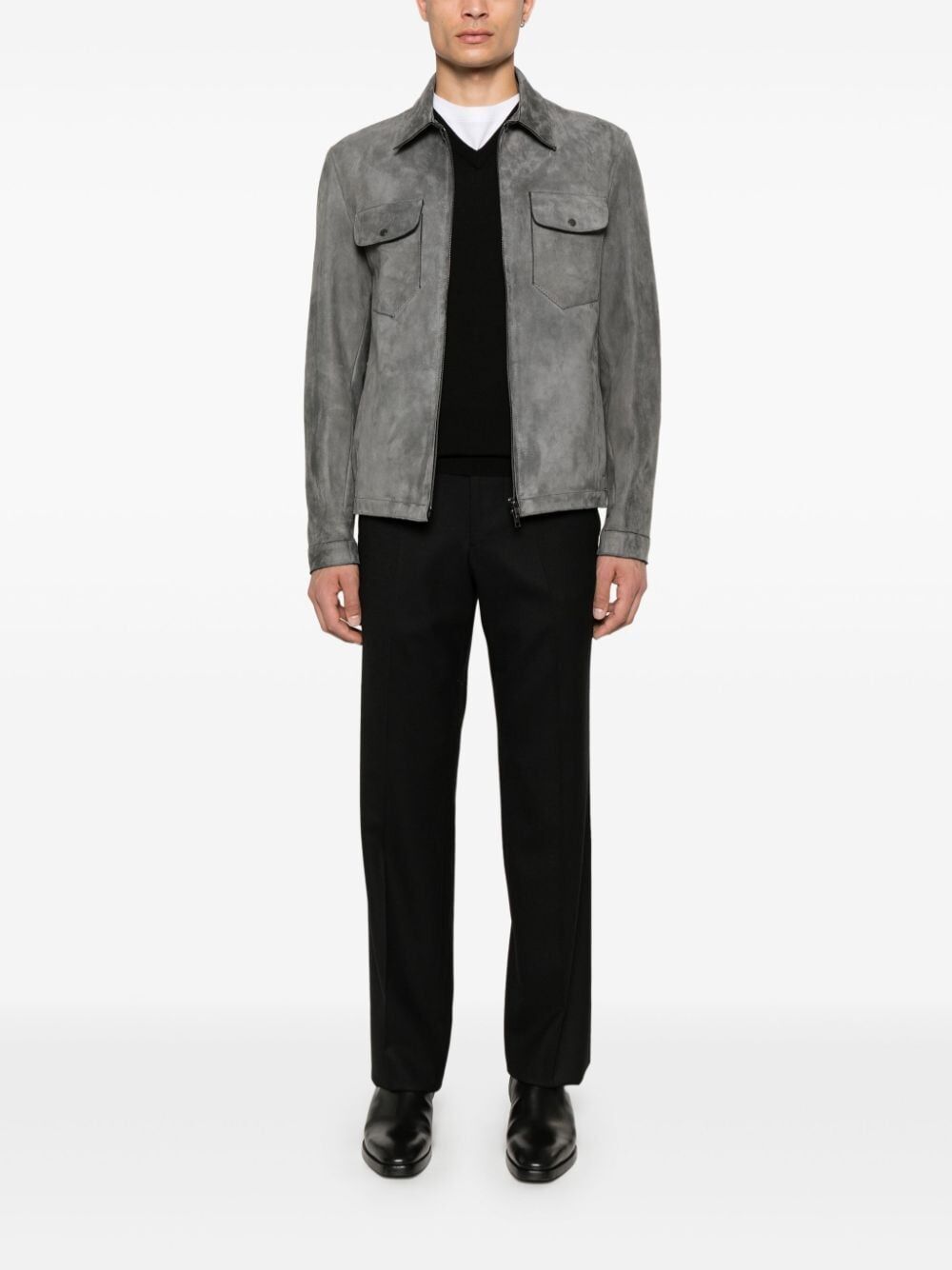 Zanone V-NECK SLIM FIT Size US L / EU 52-54 / 3 - 7 Thumbnail