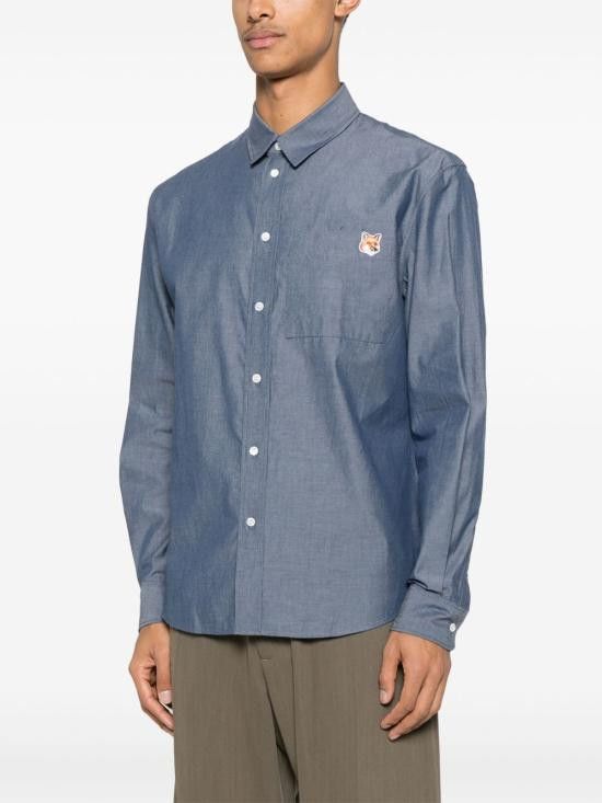 Maison Kitsune MAISON KITSUNE Men Long Tops OM00432WC5043 P470 BLUE Size US S / EU 44-46 / 1 - 4 Thumbnail