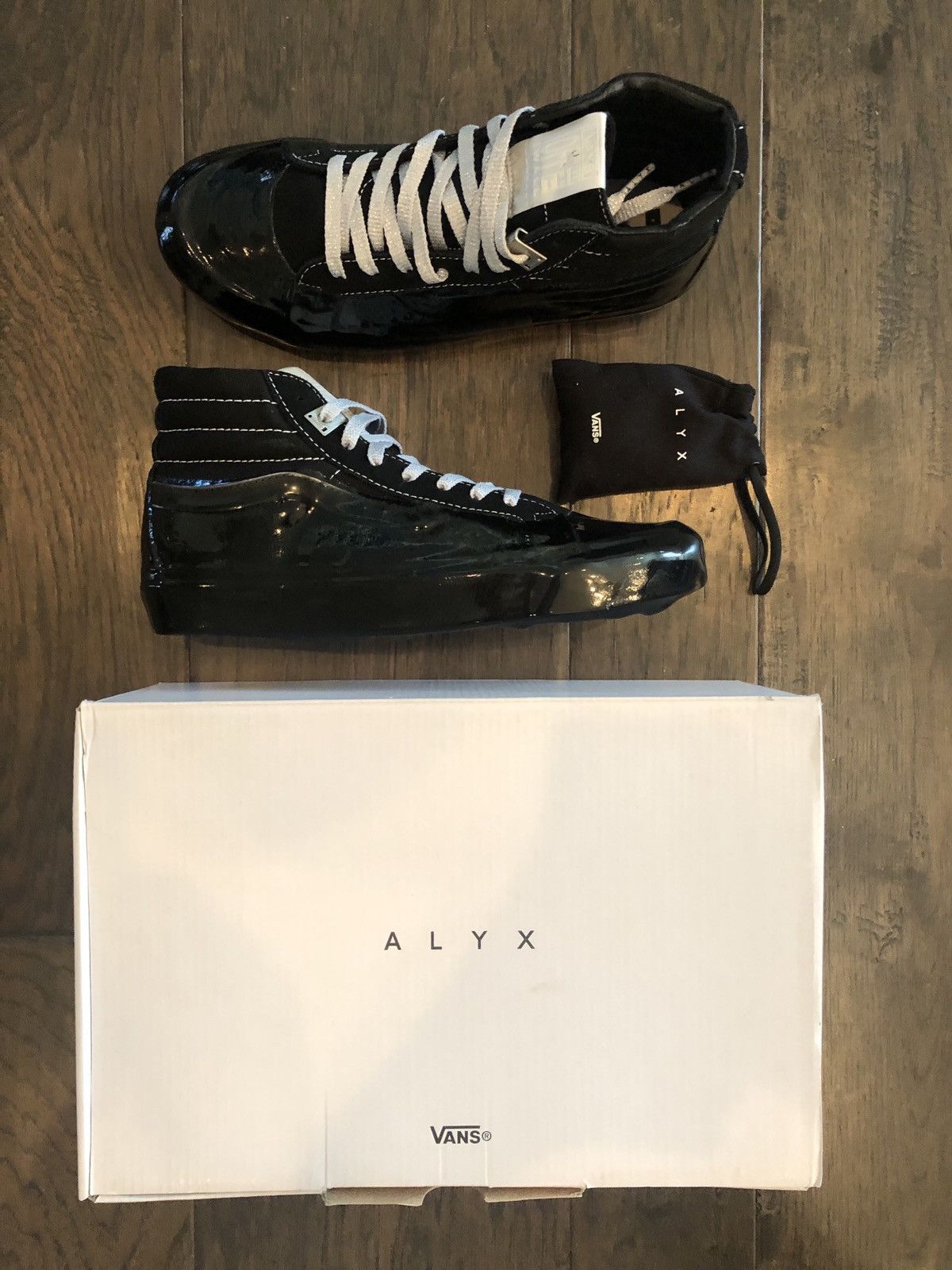 Alyx × Vans Alyx Vans Rubber Dipped Sk8 Hi Black Miami Art