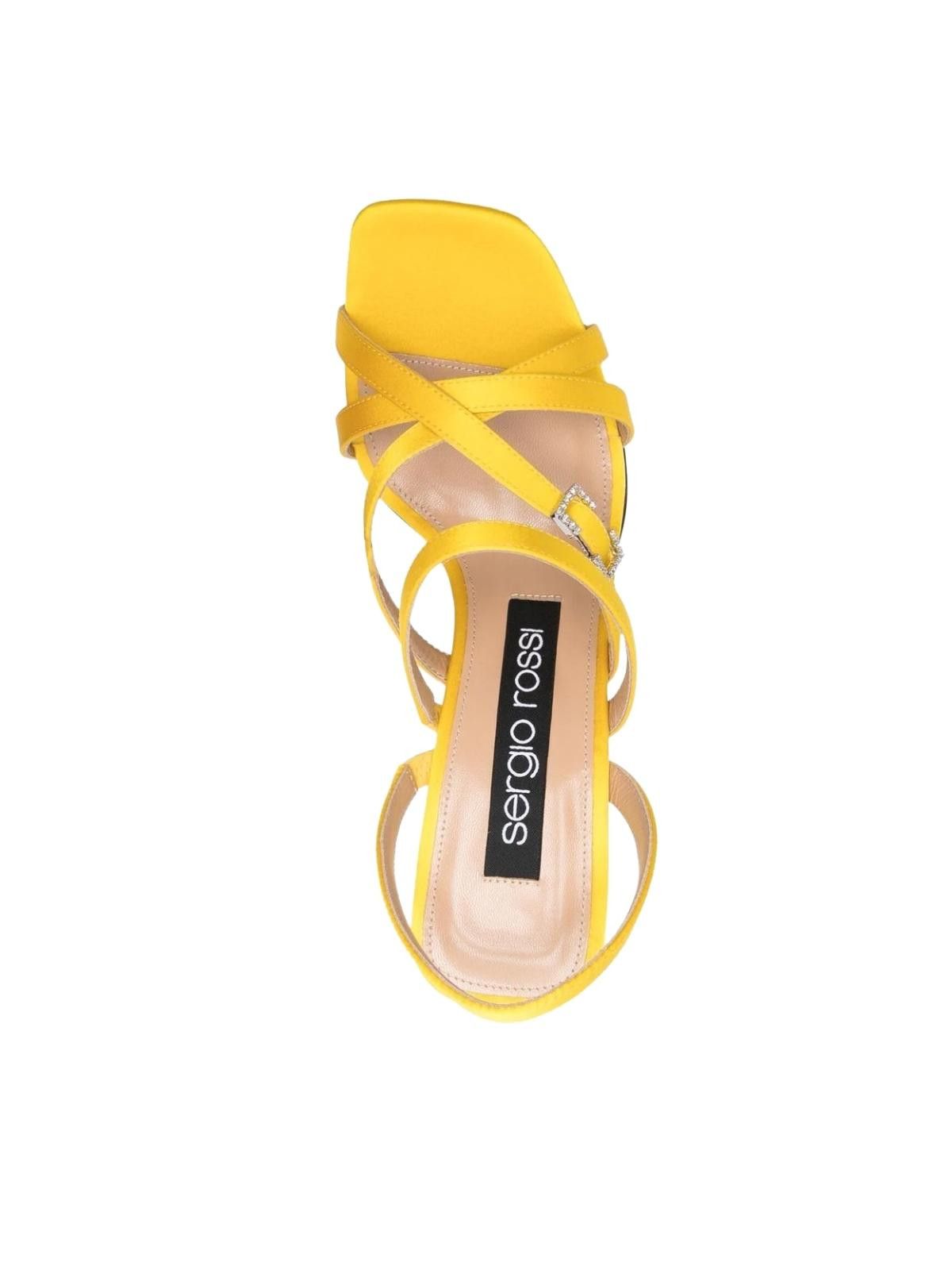 Sergio Rossi CREPE SATIN LEATHER HEELED SANDAL Size US 6.5 / IT 36.5 - 3 Thumbnail