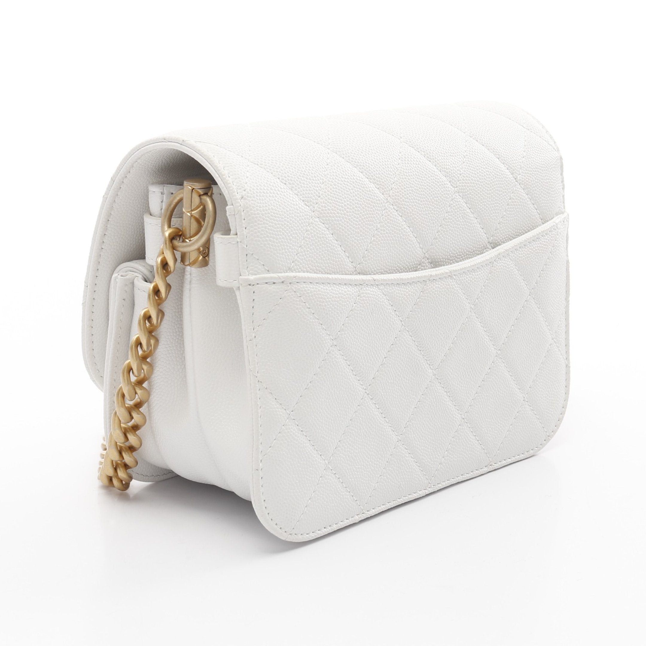 Chanel Chanel Matelasse Chain Shoulder Bag Caviar Skin White Gold Hardware Size ONE SIZE - 2 Thumbnail