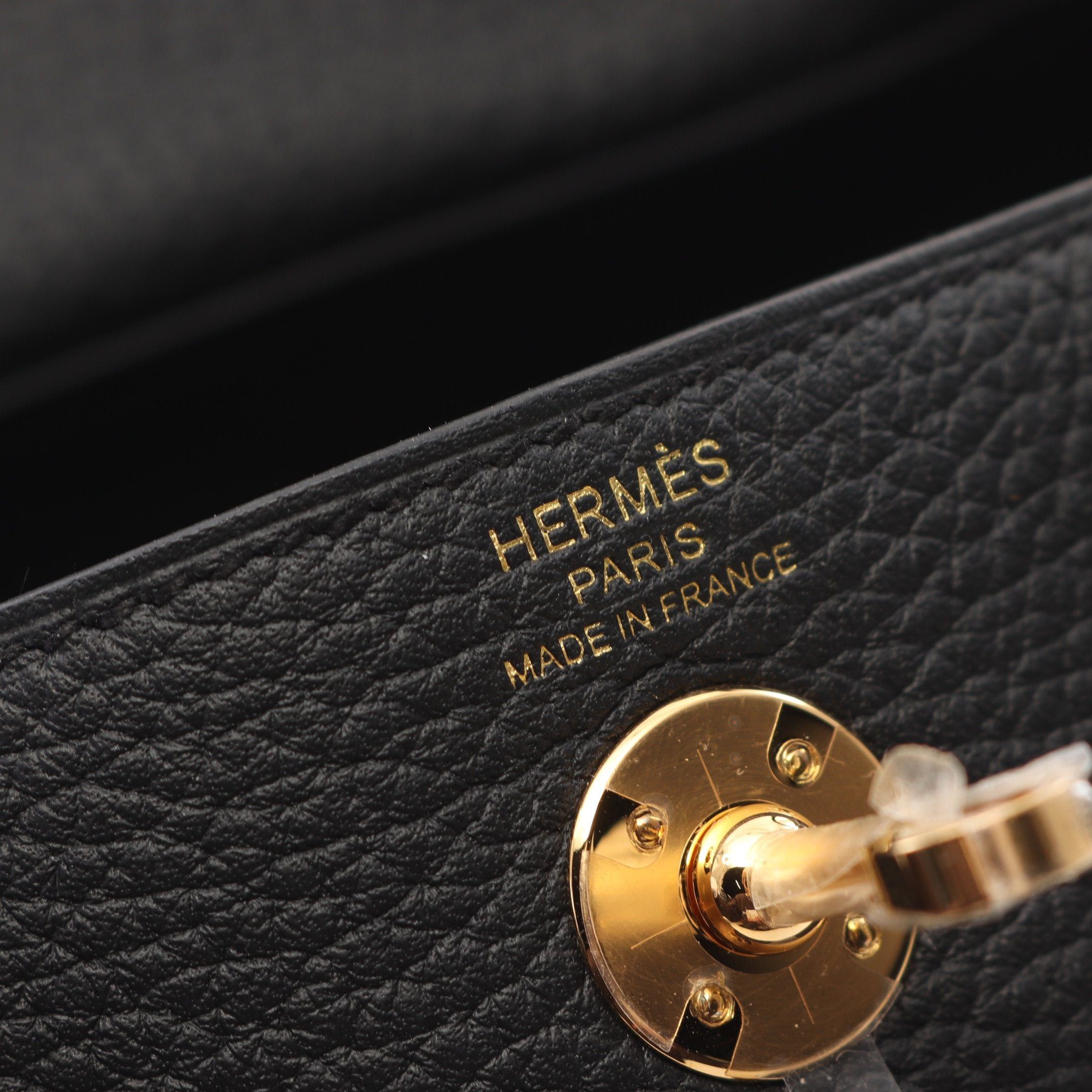 Hermes Hermes Lindy Mini Shoulder Bag Clemence Leather Black Gold Hardware Double Engraved Size ONE SIZE - 4 Thumbnail