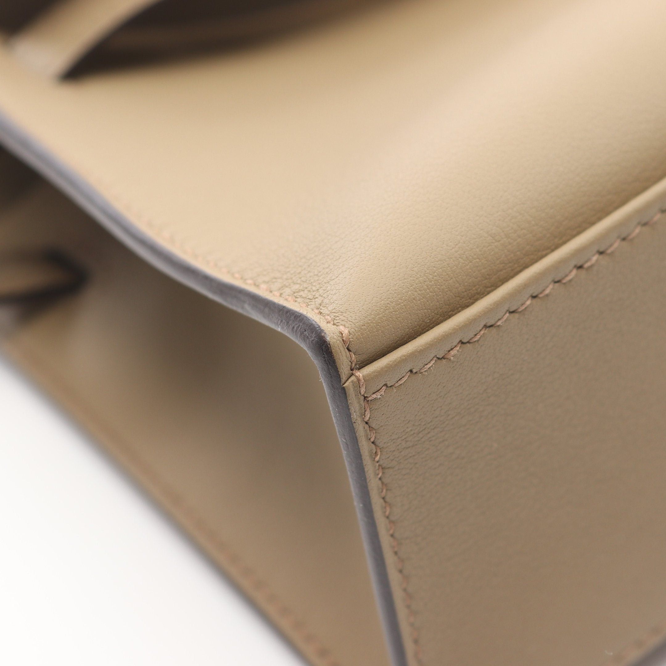 Hermes Hermes Pochette Kelly Mini Beige Marfa Handbag Veau Swift Gold Hardware Double Engraved Size ONE SIZE - 6 Thumbnail