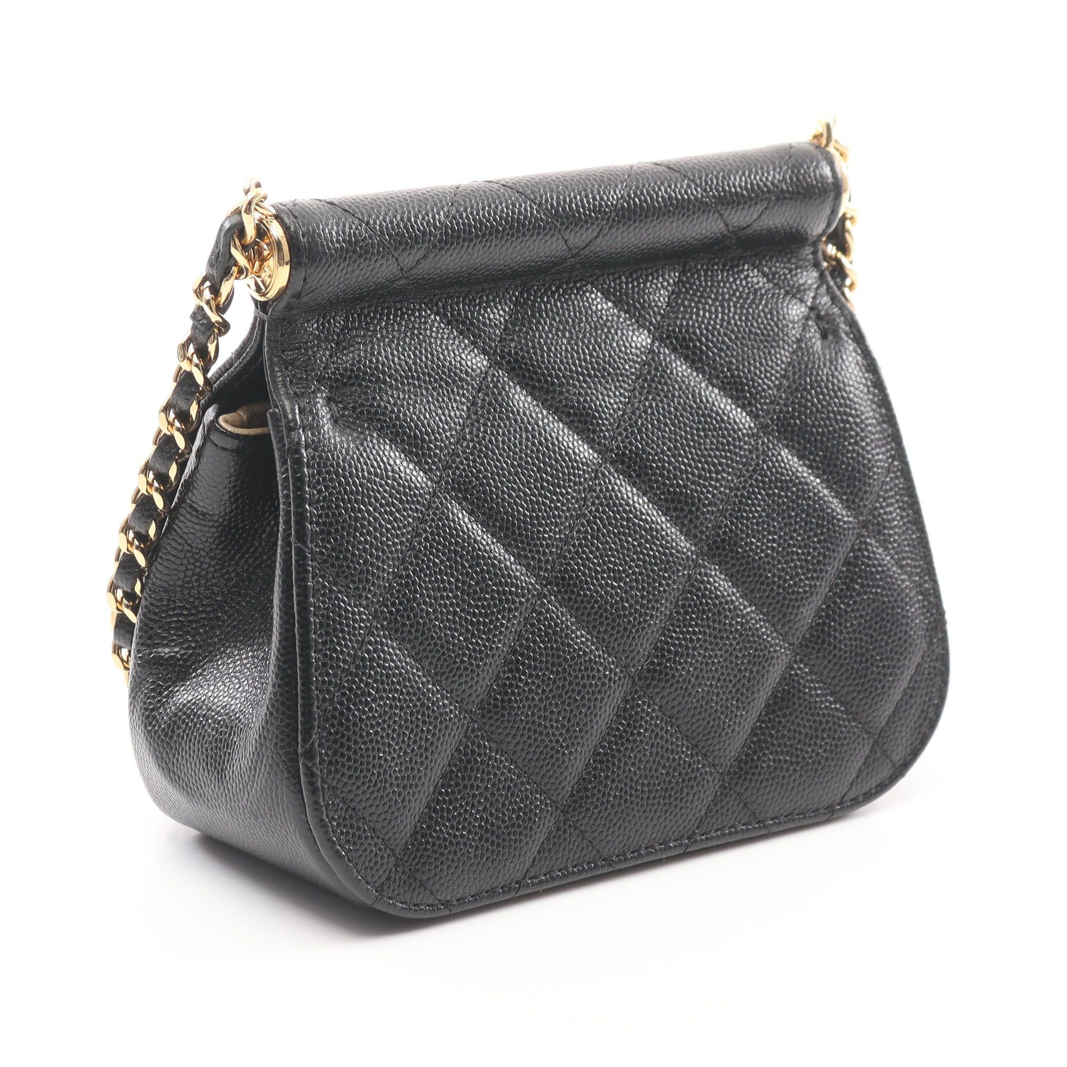 Chanel Chanel Matelasse Chain Shoulder Bag Caviar Skin Black Gold Hardware Size ONE SIZE - 2 Thumbnail