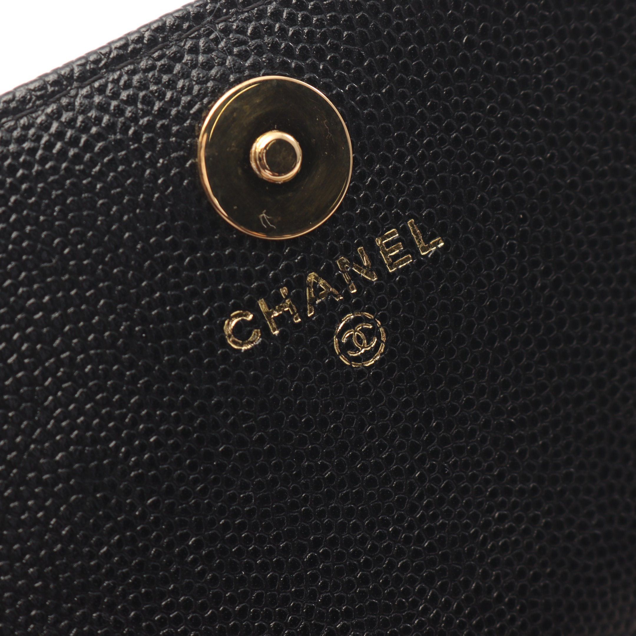 Chanel Chanel Matelasse Chain Shoulder Bag Caviar Skin Black Gold Hardware Size ONE SIZE - 4 Thumbnail