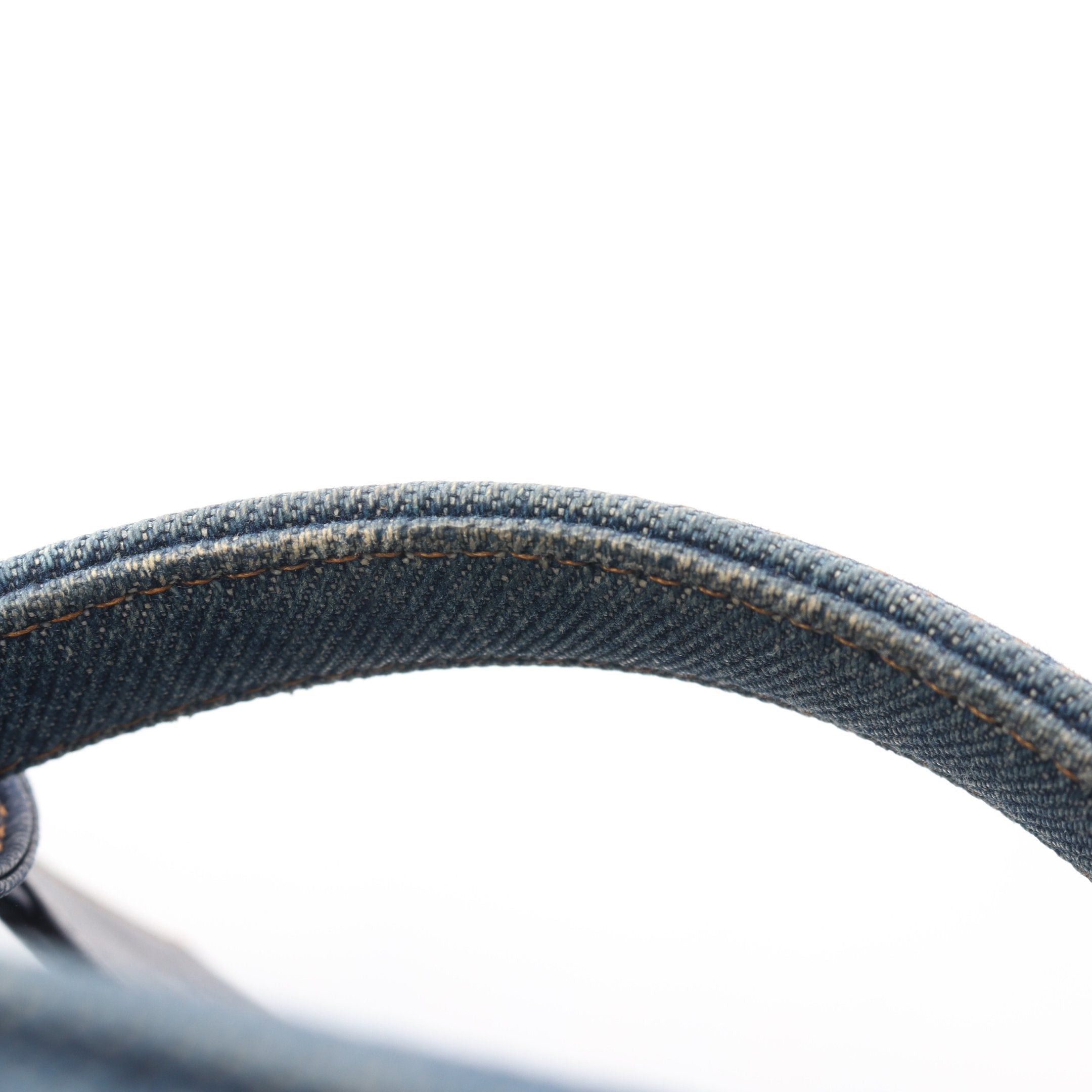 Chanel Chanel Coco Mark Handbag Vanity Bag Denim Indigo Blue Gold Hardware Size ONE SIZE - 10 Thumbnail