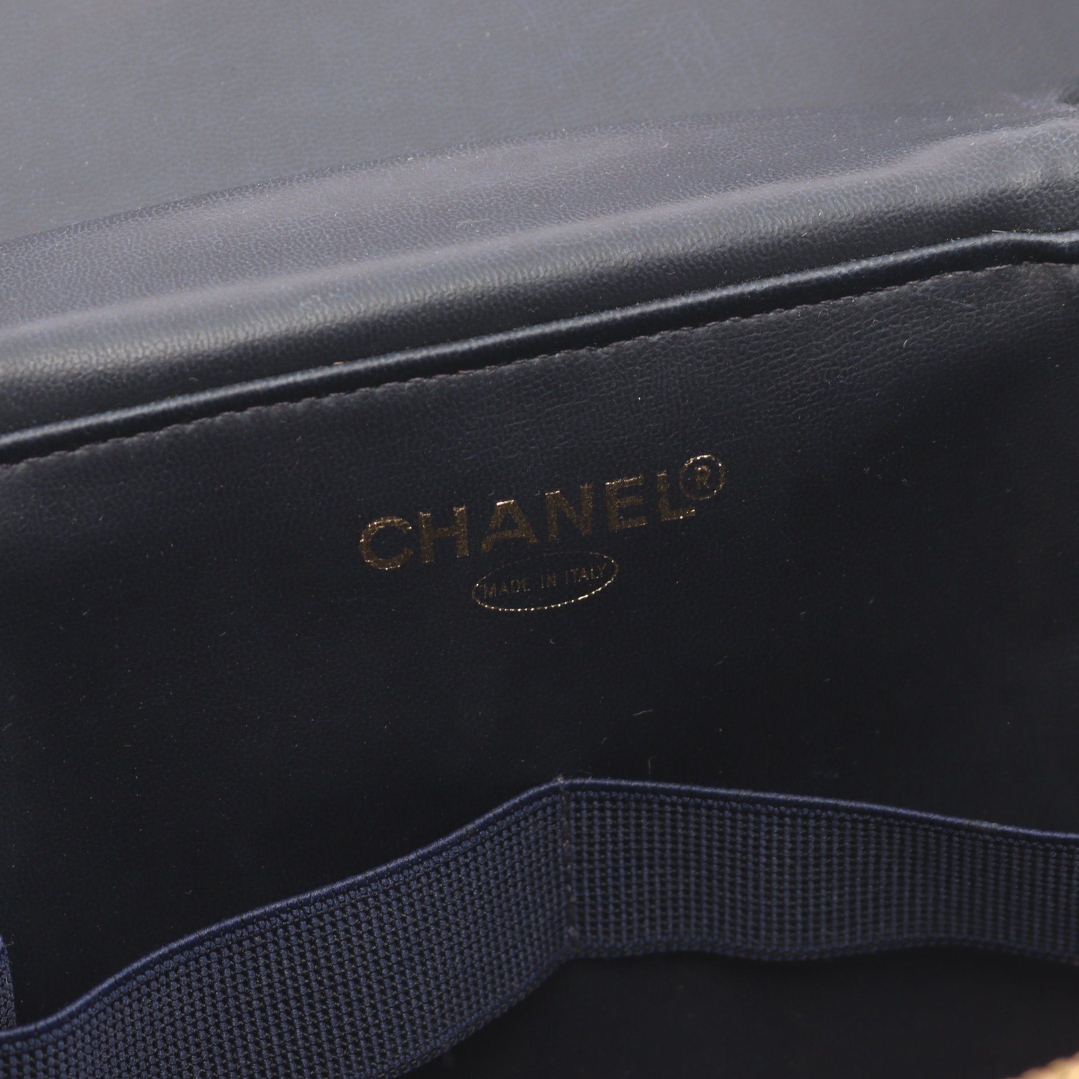 Chanel Chanel Coco Mark Handbag Vanity Bag Denim Indigo Blue Gold Hardware Size ONE SIZE - 4 Thumbnail
