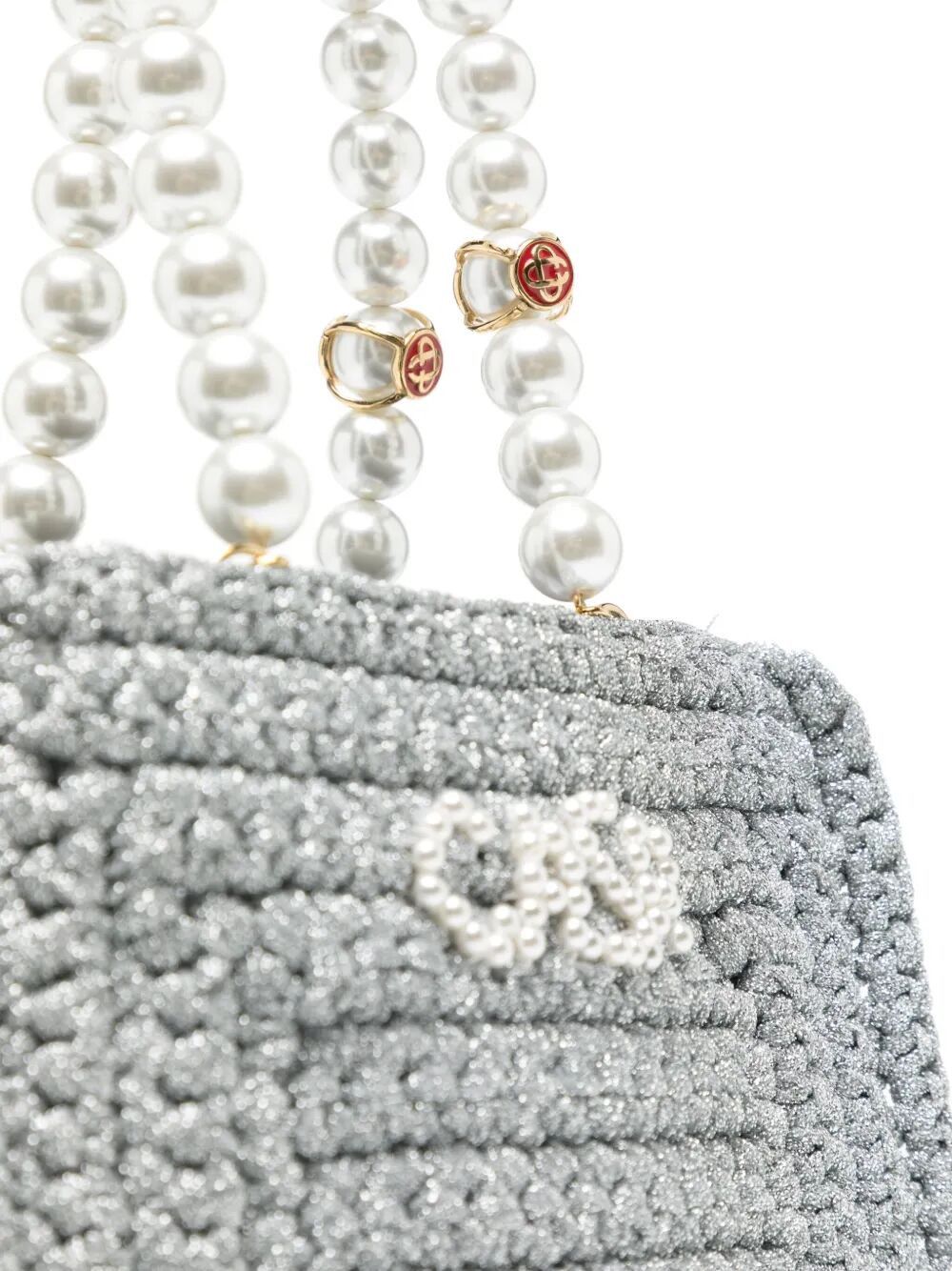 Casablanca PEARL MINI CROCHET SHOPPING BAG Size ONE SIZE - 3 Thumbnail